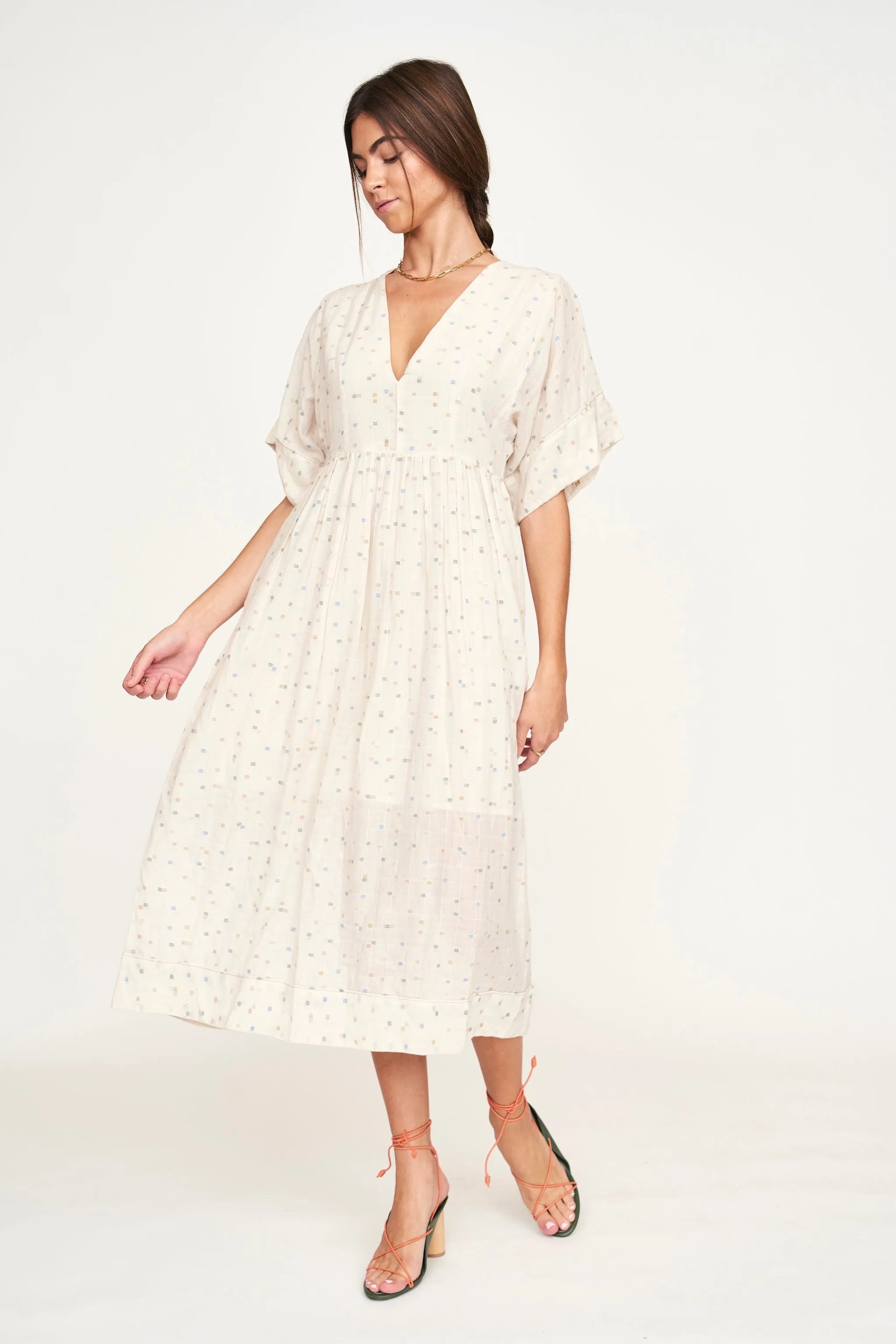 Sonoma Dress in Confetti Jamdani sold by Mirth product image thumbnail 5