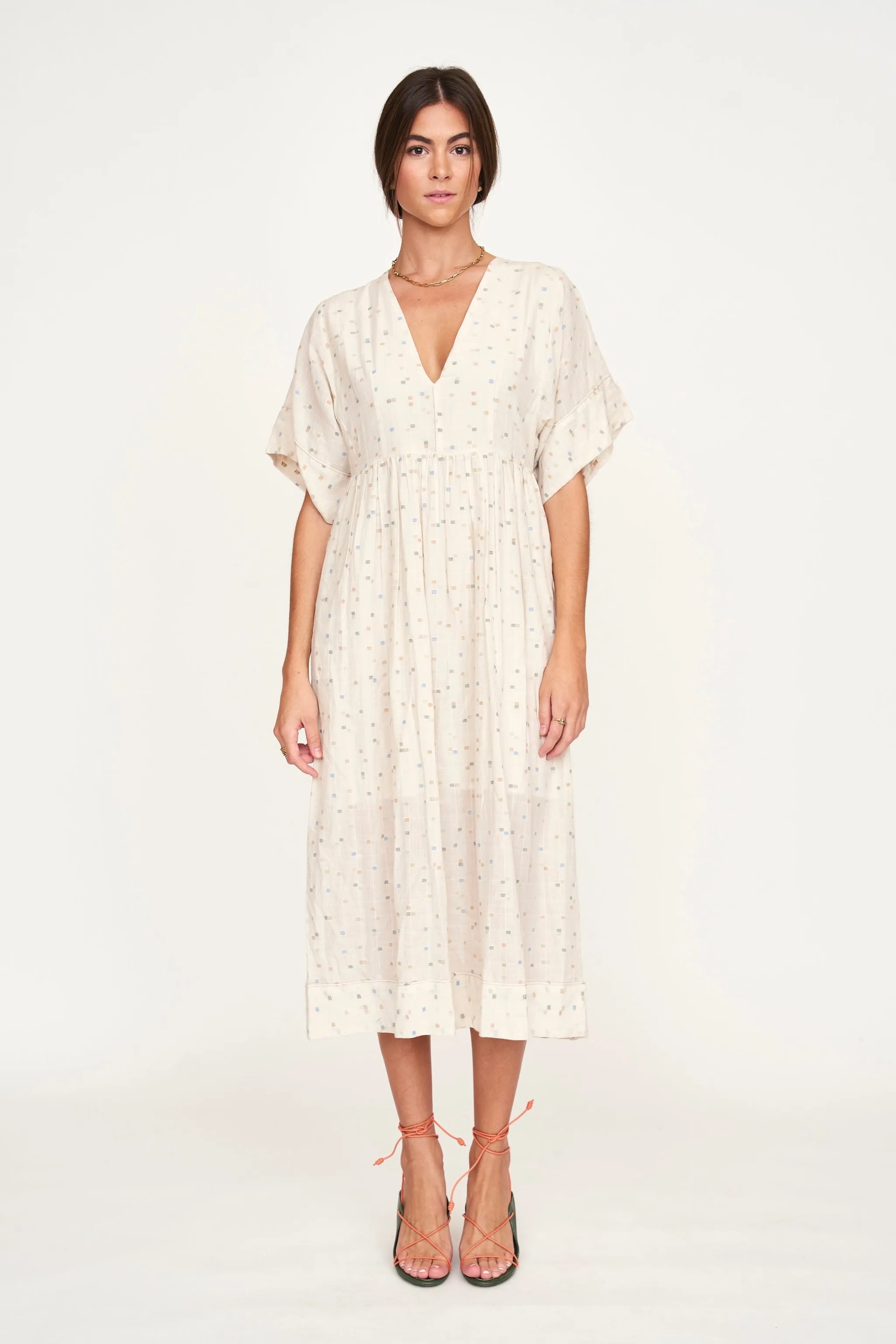 Sonoma Dress in Confetti Jamdani sold by Mirth