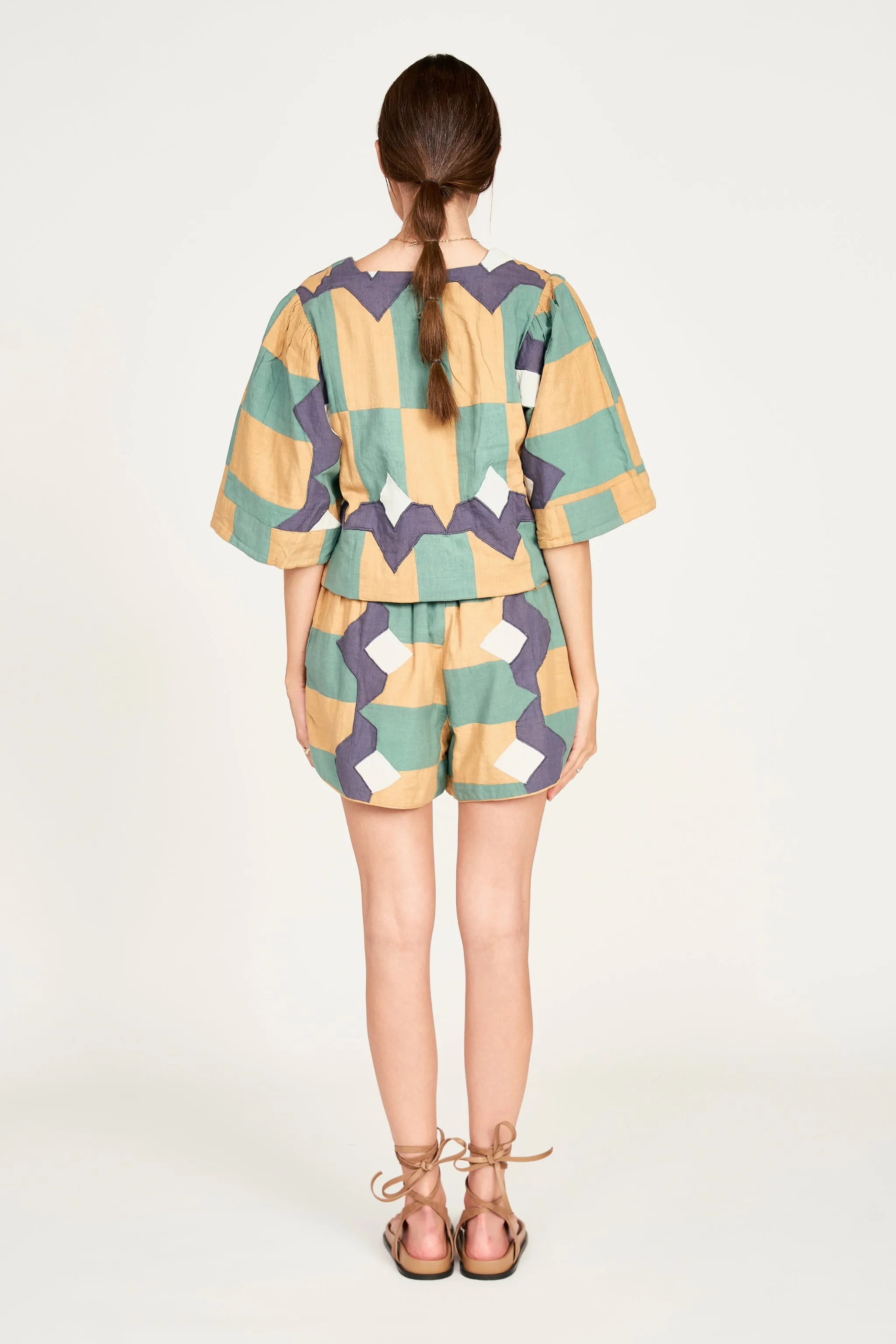 Track Short in Teal Origami sold by Mirth product image thumbnail 4