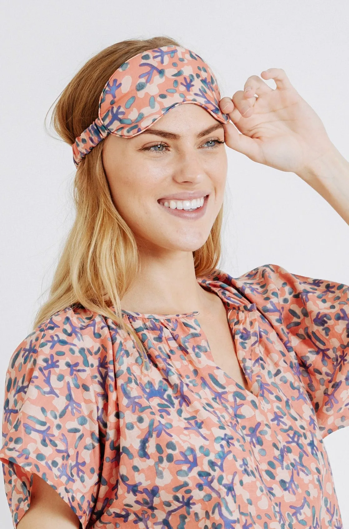 Travel Eye Mask in Geranium sold by Mirth product image thumbnail 2