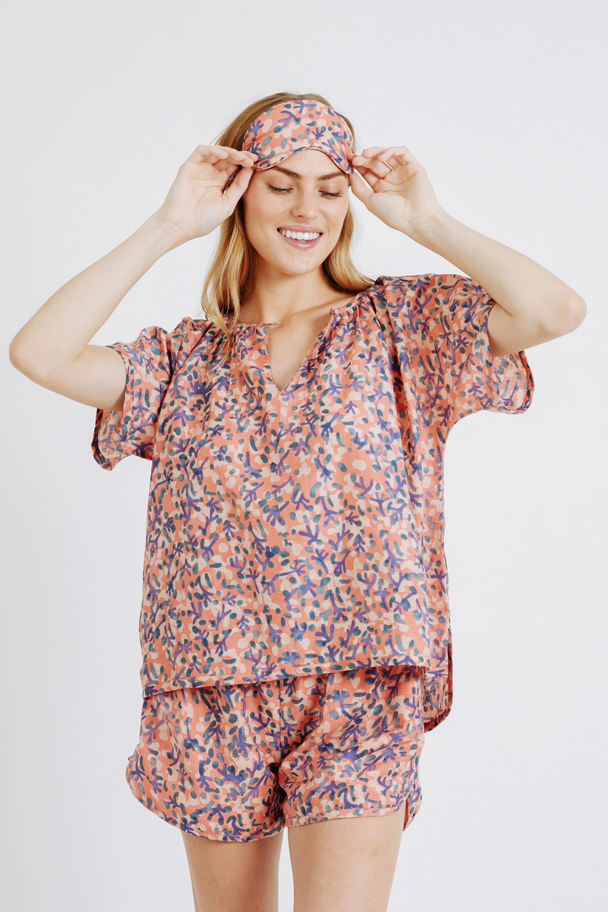 Travel Eye Mask in Geranium sold by Mirth