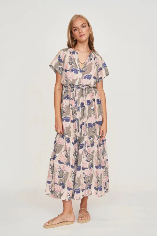 Vienna Maxi Dress in Reef in Shortcake sold by Mirth