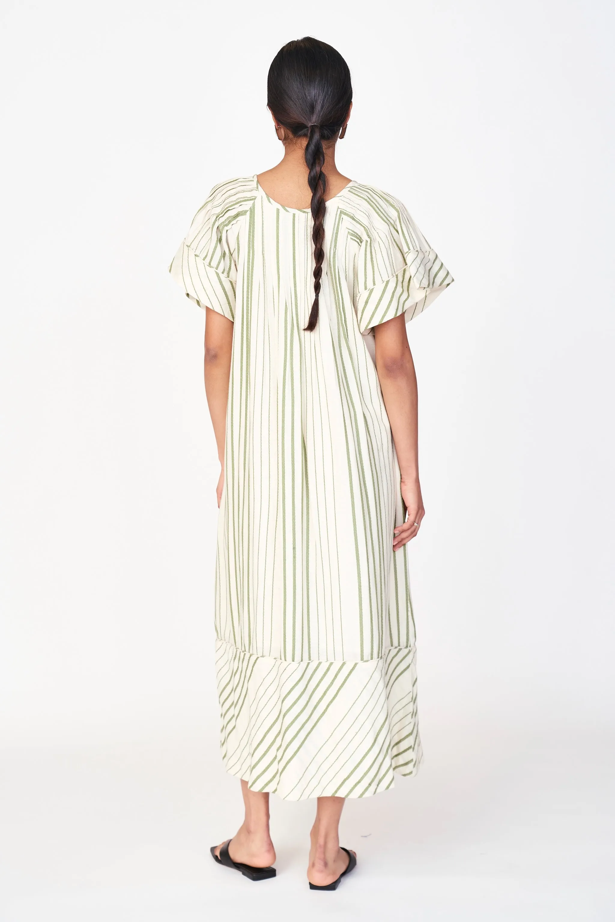 Vienna Pintuck Dress in Garden Stripe sold by Mirth product image thumbnail 5