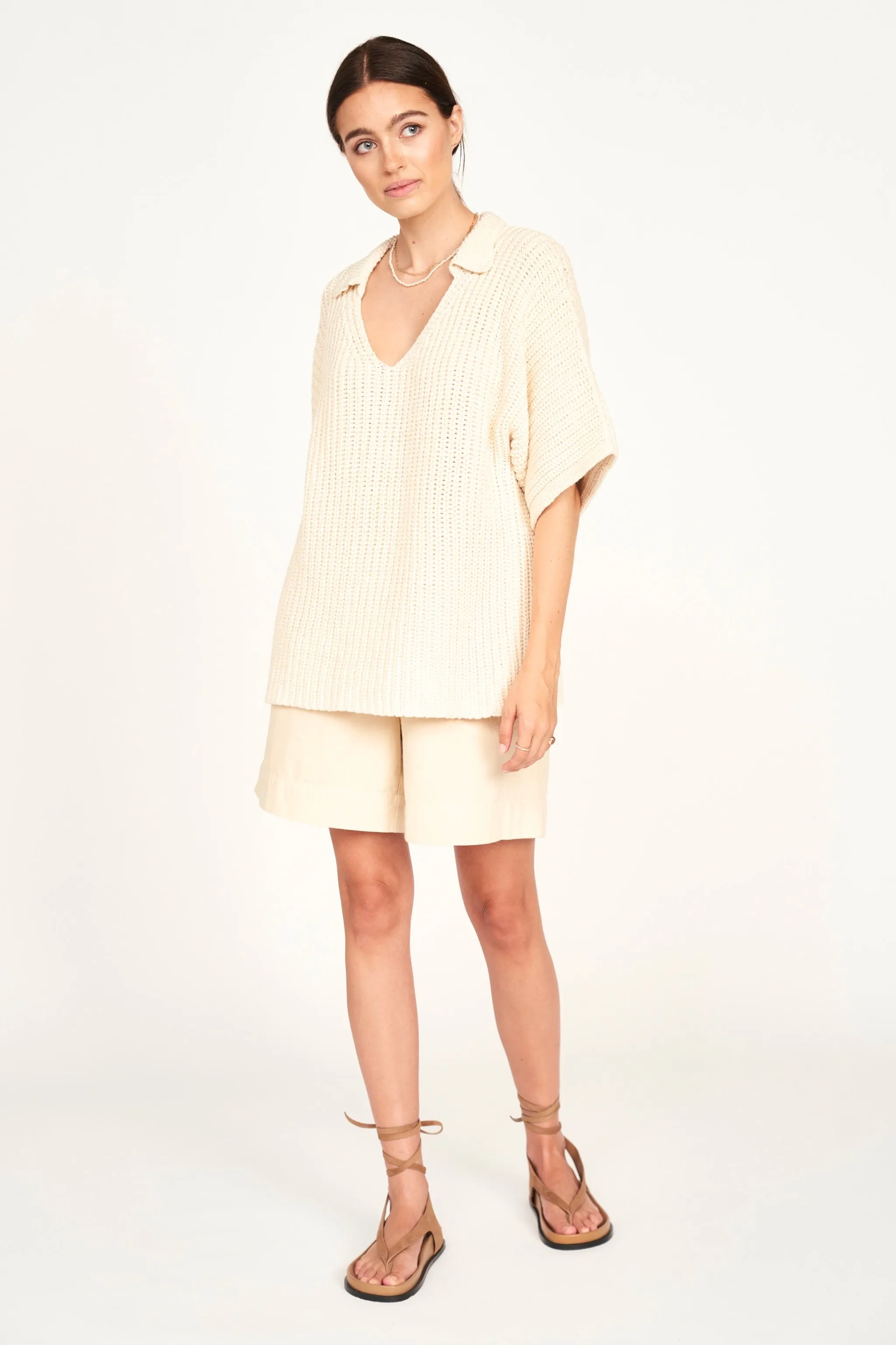 Westport Knit Top in Bone sold by Mirth product image thumbnail 3