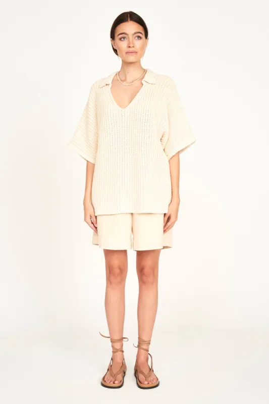Westport Knit Top in Bone sold by Mirth