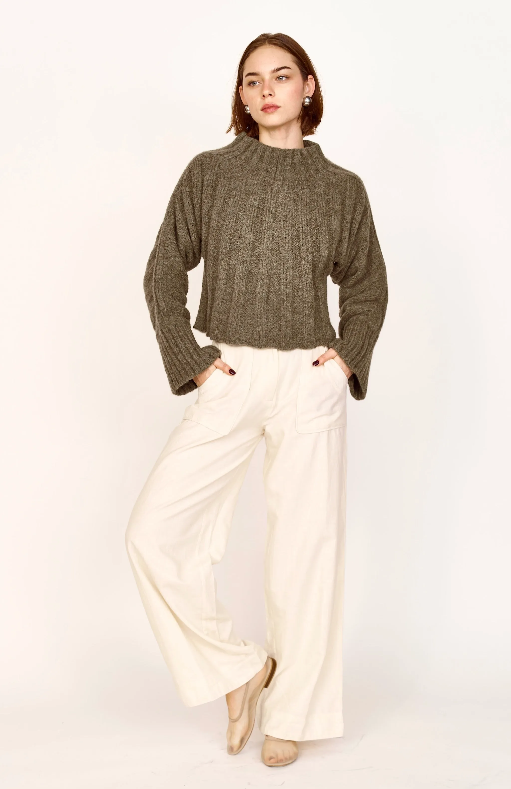 Winslow Sweater in Olive sold by Mirth product image thumbnail 3