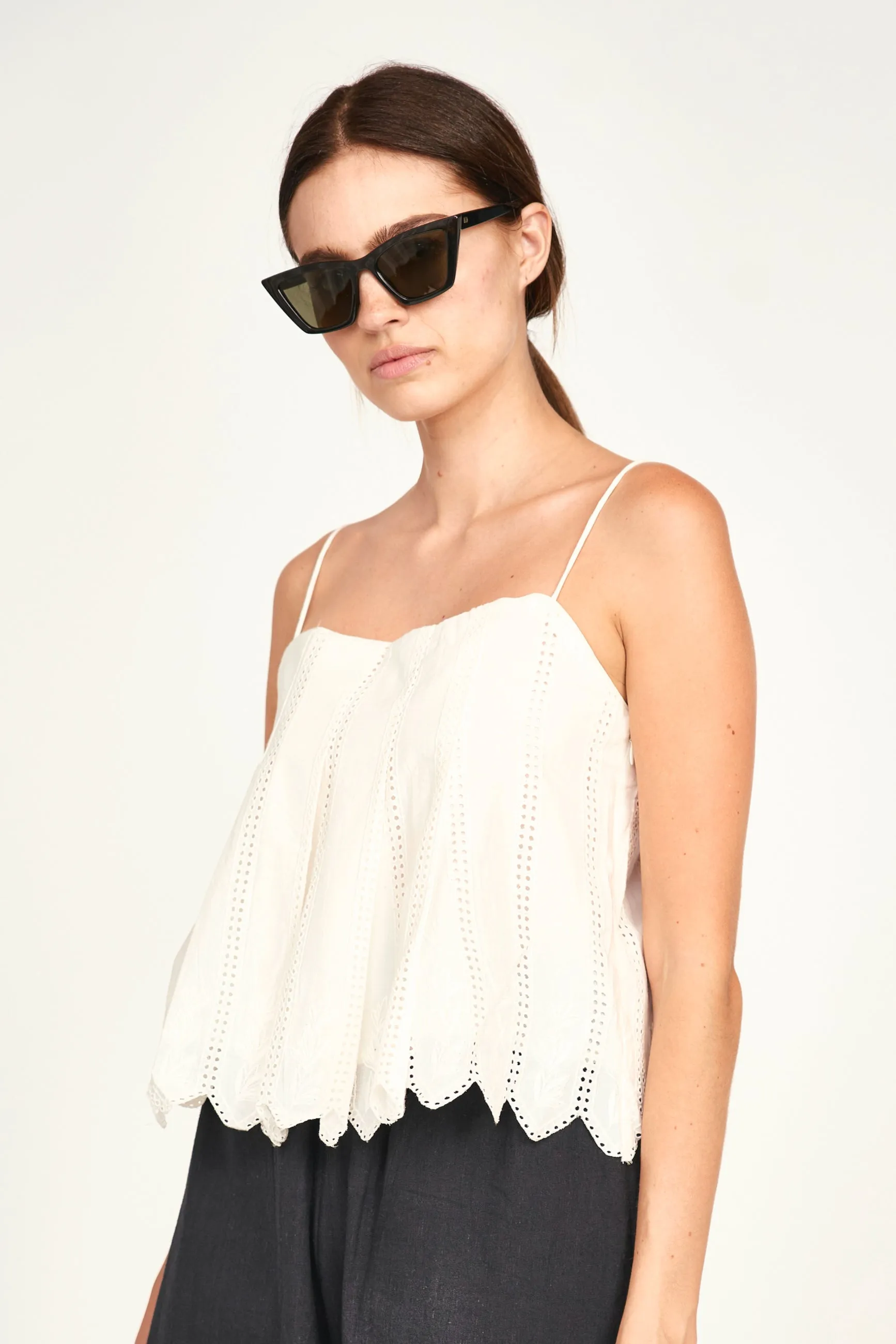 Zuma Cami in White Vine Eyelet sold by Mirth product image thumbnail 2