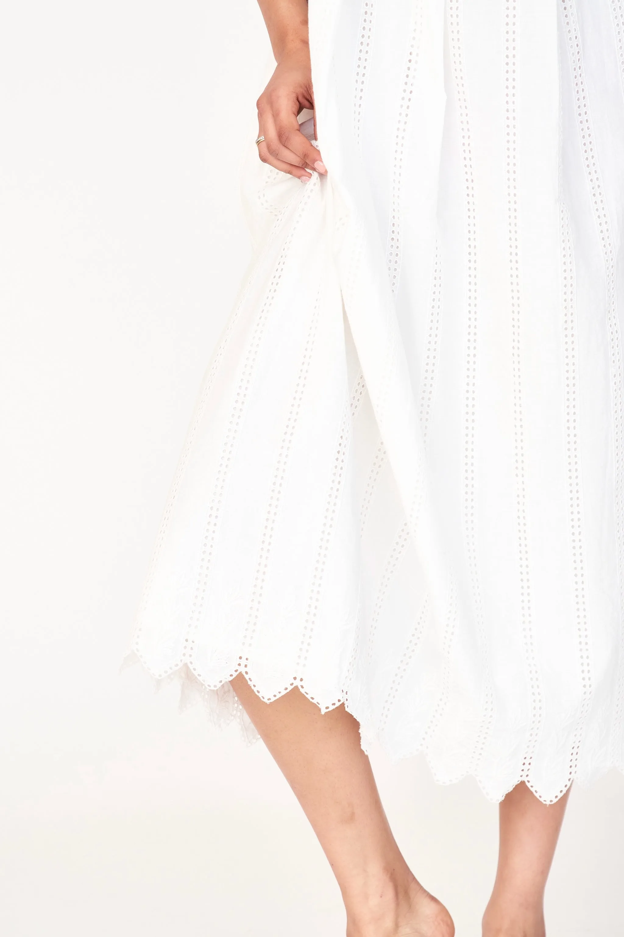 Zuma Dress in White Vine Eyelet sold by Mirth product image thumbnail 4