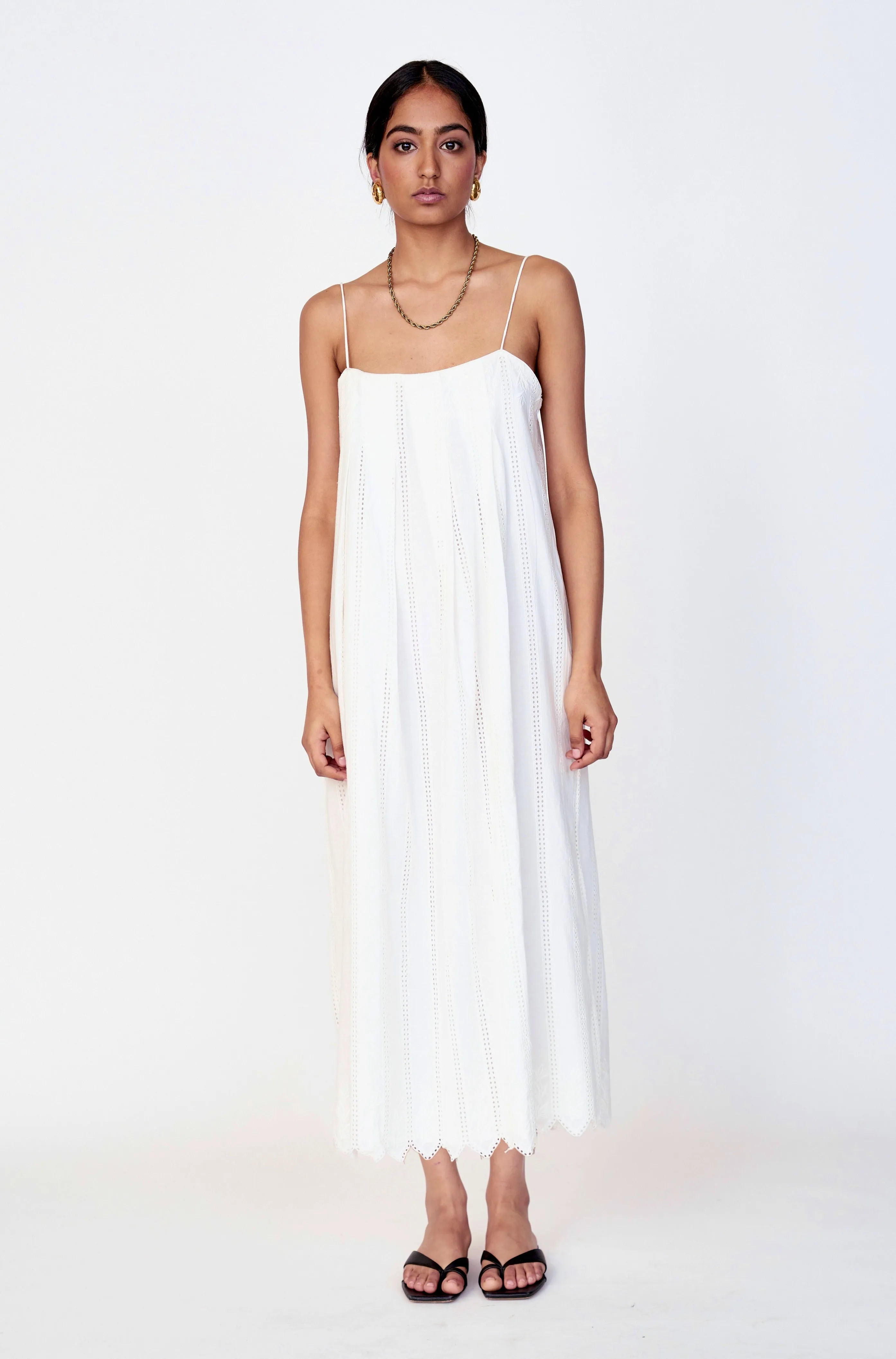 Zuma Dress in White Vine Eyelet sold by Mirth