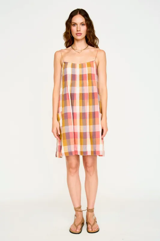 Zuma Short Dress in Sunset Plaid sold by Mirth