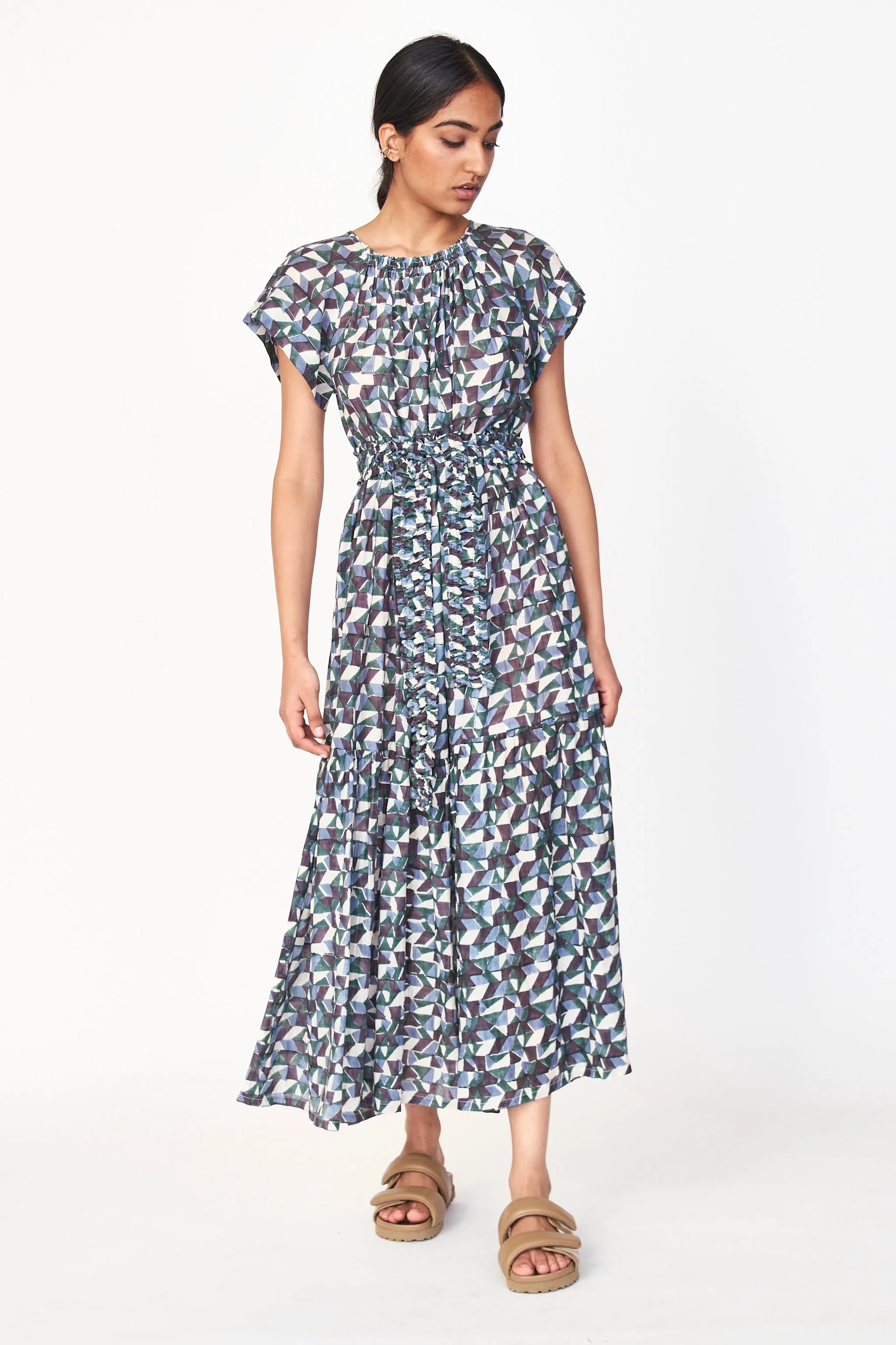 Vienna Maxi Dress in Seaglass in Aegean sold by Mirth