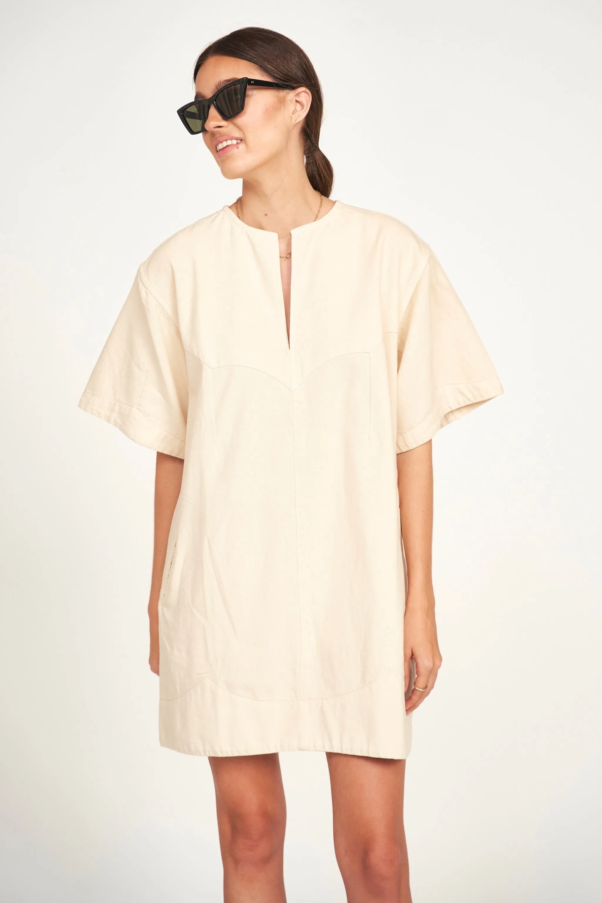 Dallas Dress in Cream Canvas sold by Mirth product image thumbnail 2