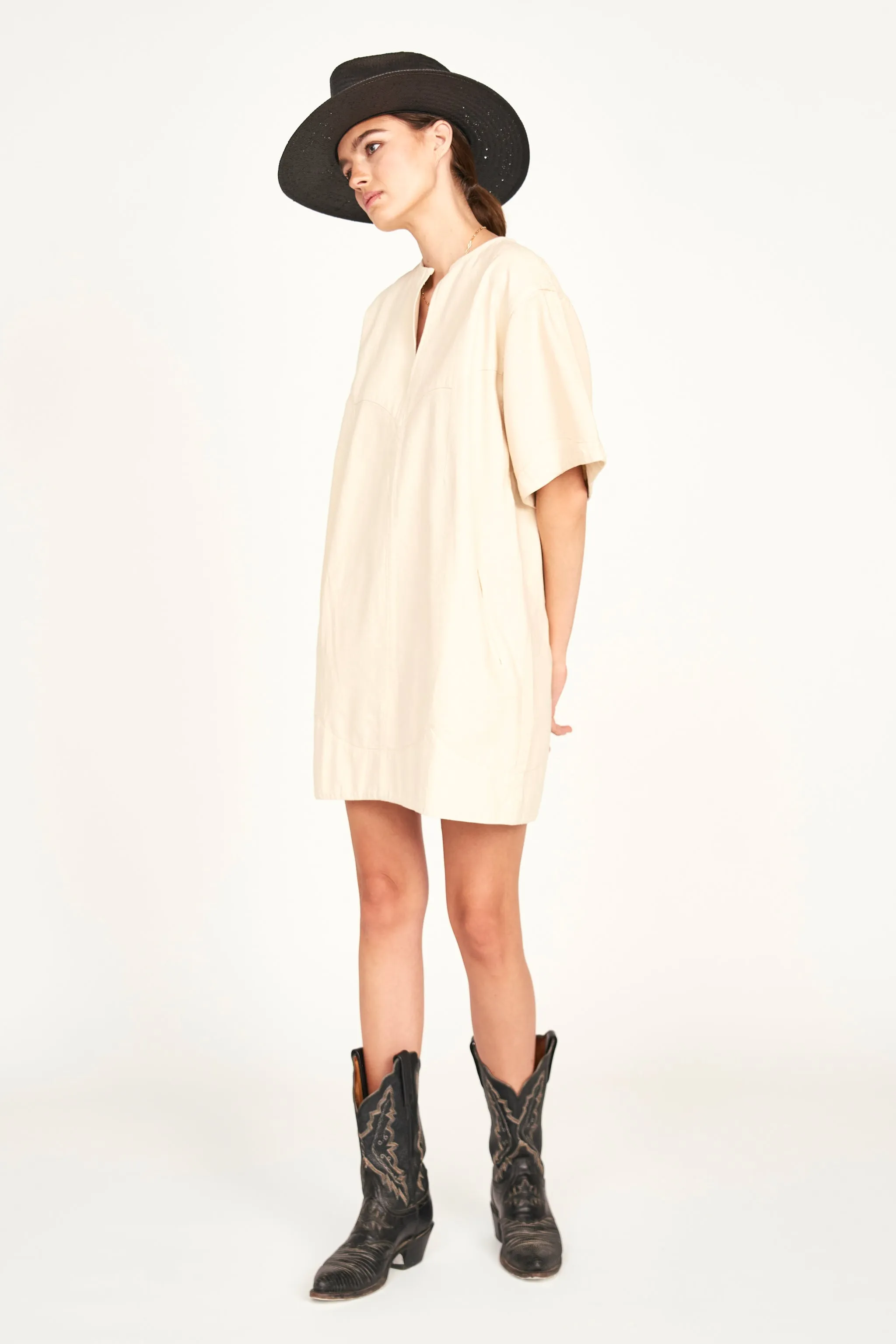 Dallas Dress in Cream Canvas sold by Mirth product image thumbnail 4