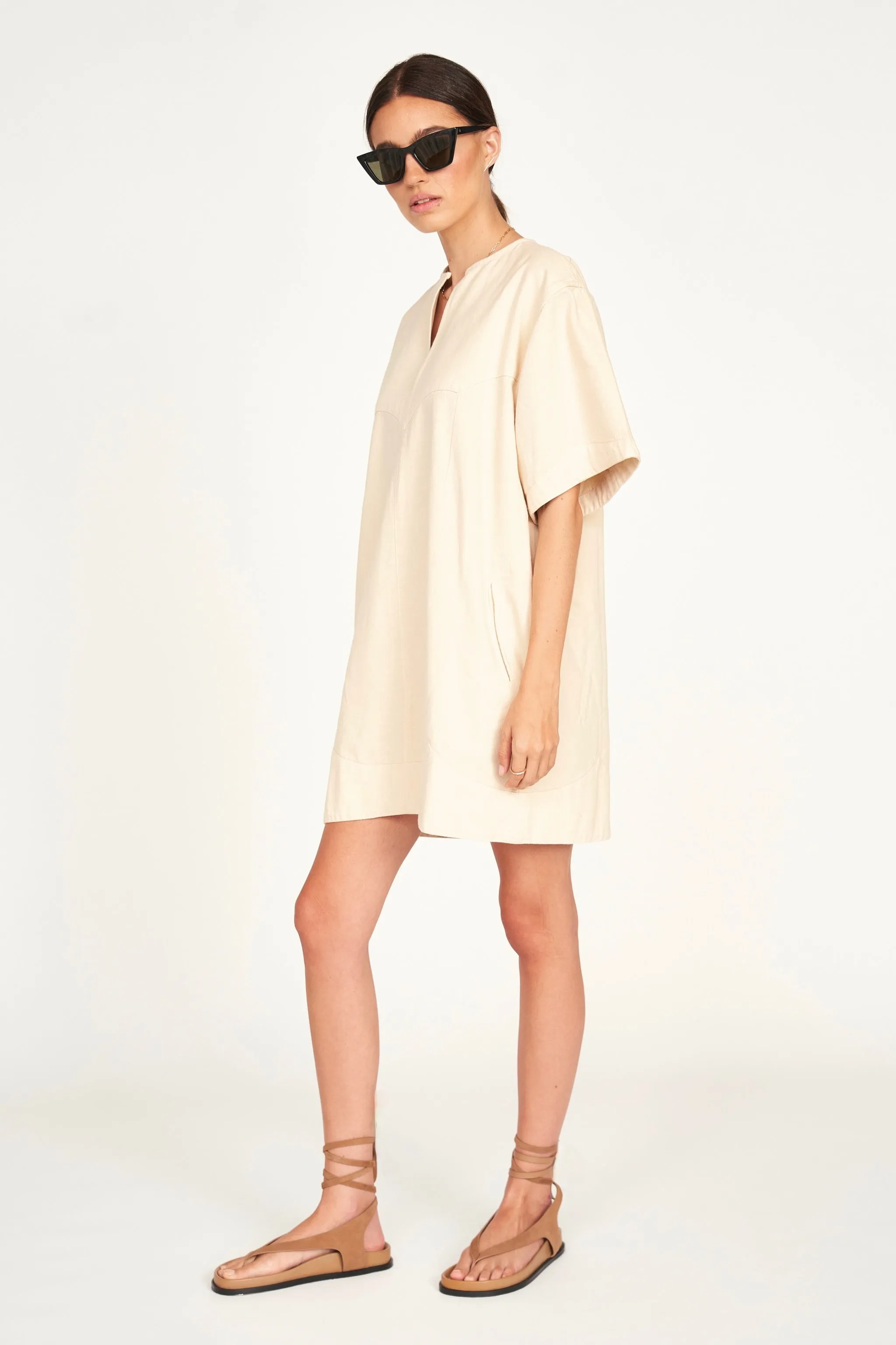 Dallas Dress in Cream Canvas sold by Mirth product image thumbnail 5