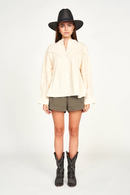 Midland Blouse in Oat made by Mirth