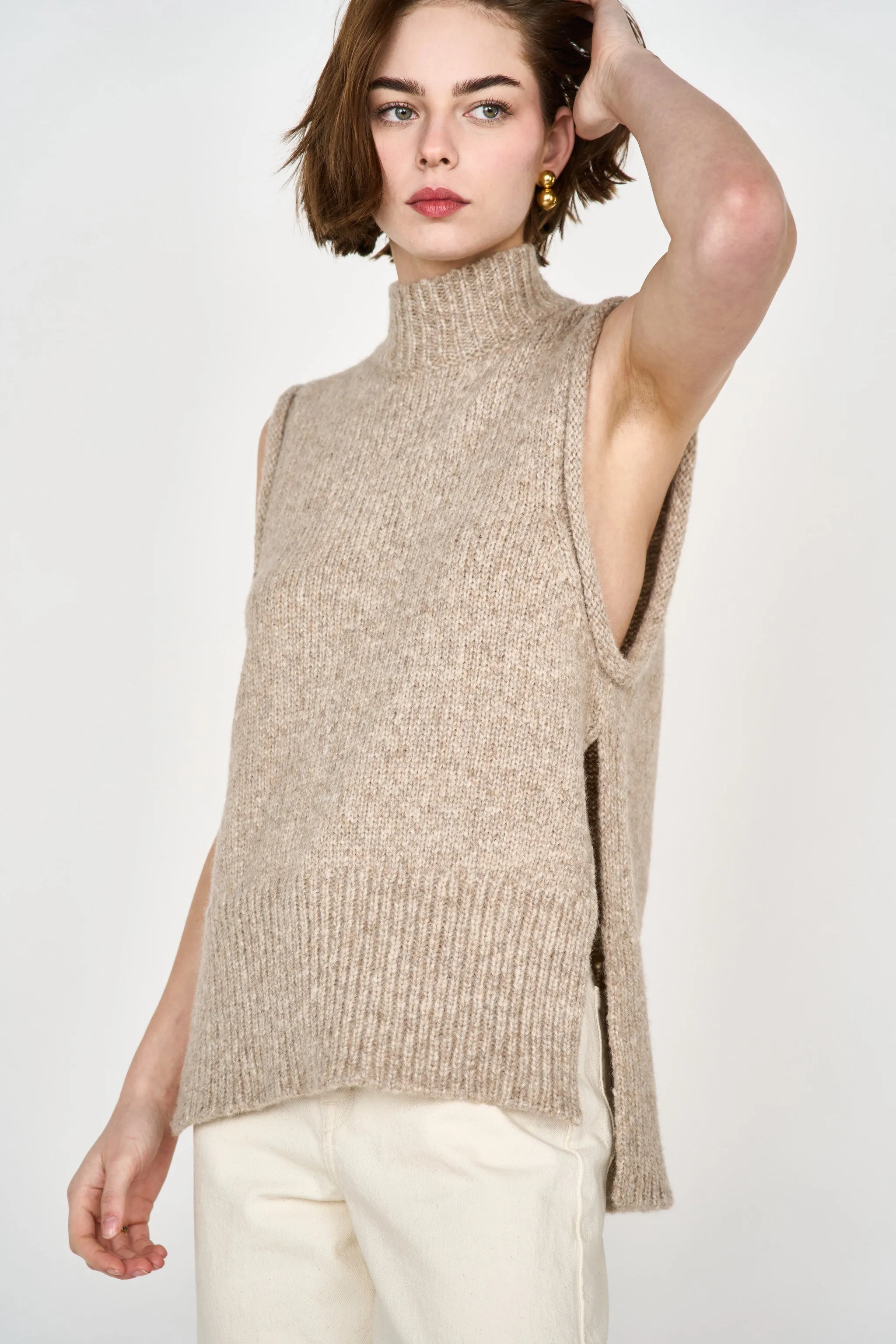 Aspen Open Side Vest in Camel sold by Mirth product image thumbnail 2