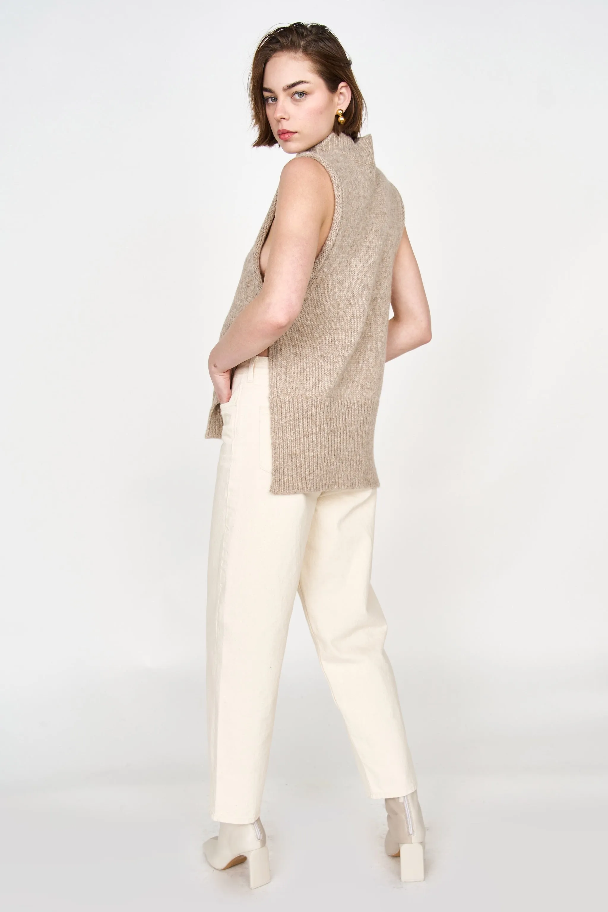 Aspen Open Side Vest in Camel sold by Mirth product image thumbnail 4