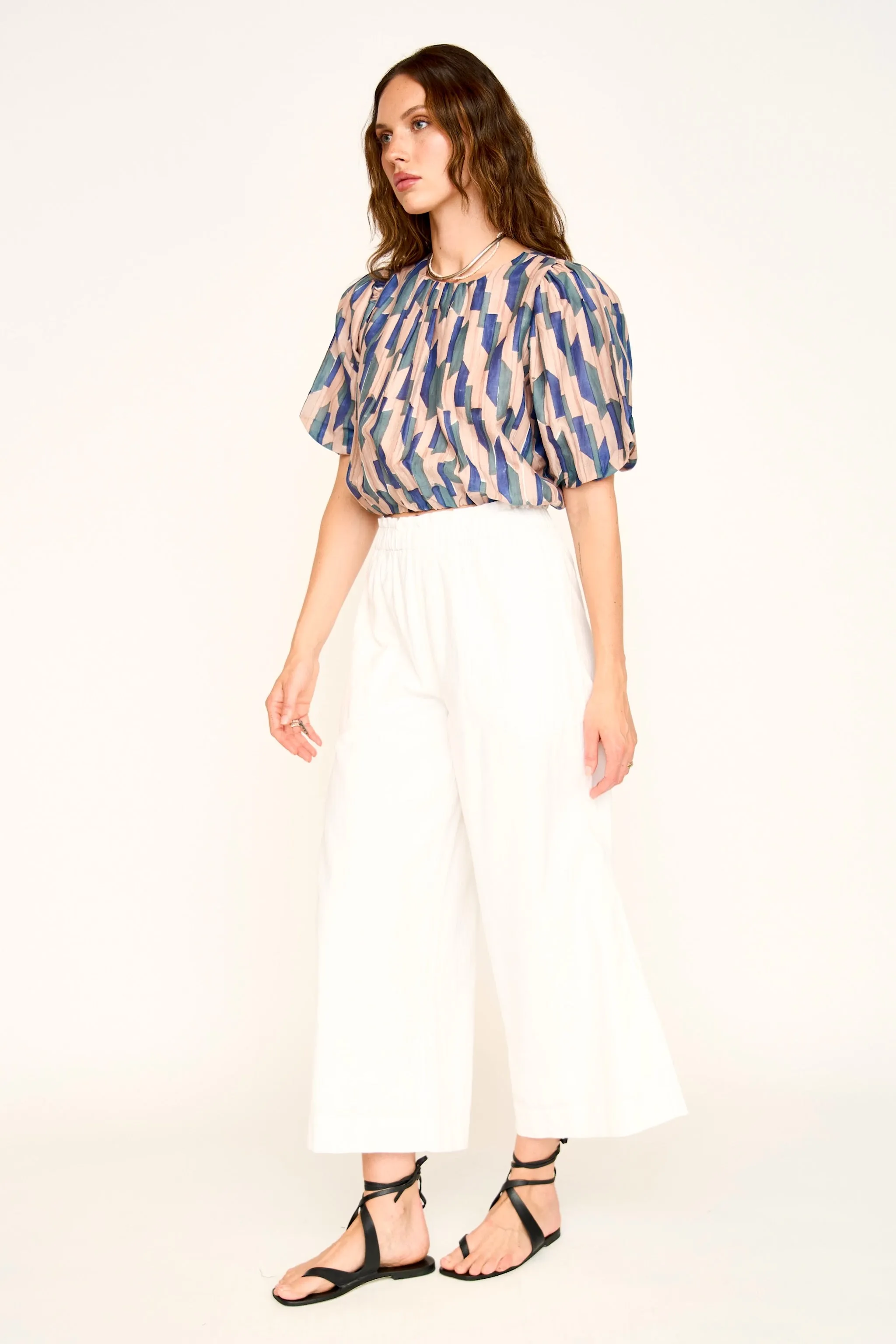 Andaman Bubble Top in Cerulean Rainfall sold by Mirth product image thumbnail 5