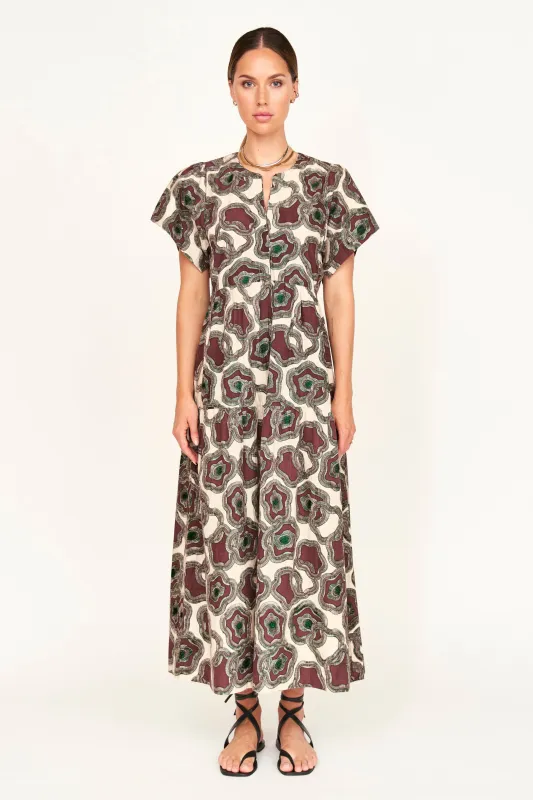 Beacon Hill Dress in Grappa Puddles sold by Mirth