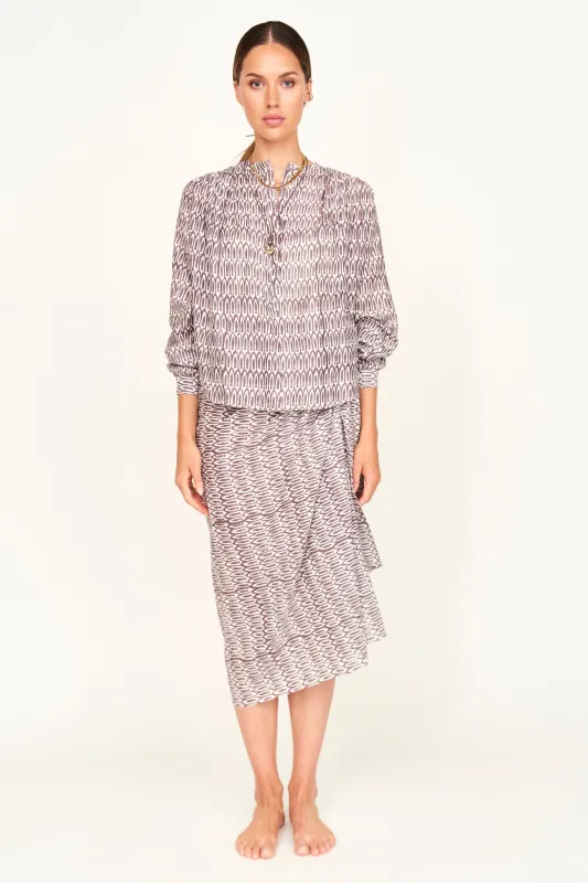 Florence Blouse in Grappa Minnow sold by Mirth