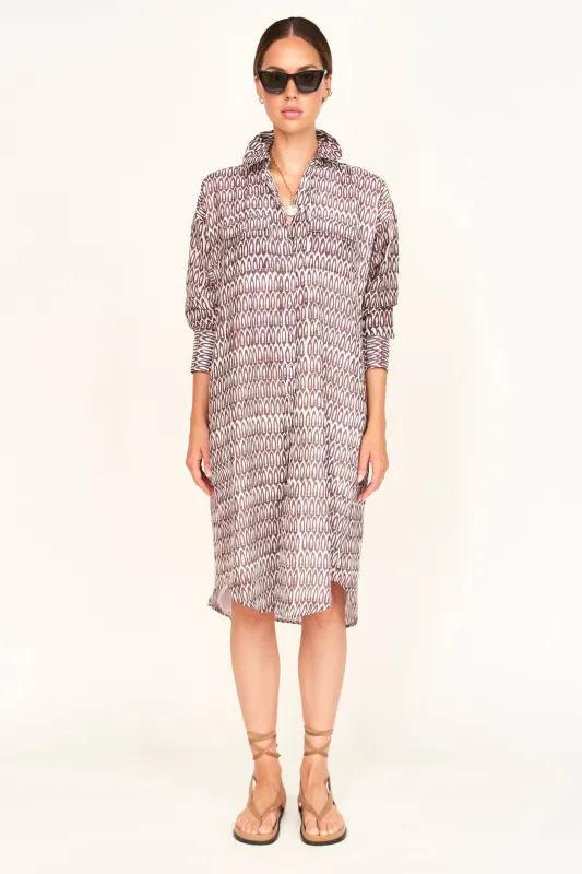 Kyoto House Dress in Grappa Minnow sold by Mirth