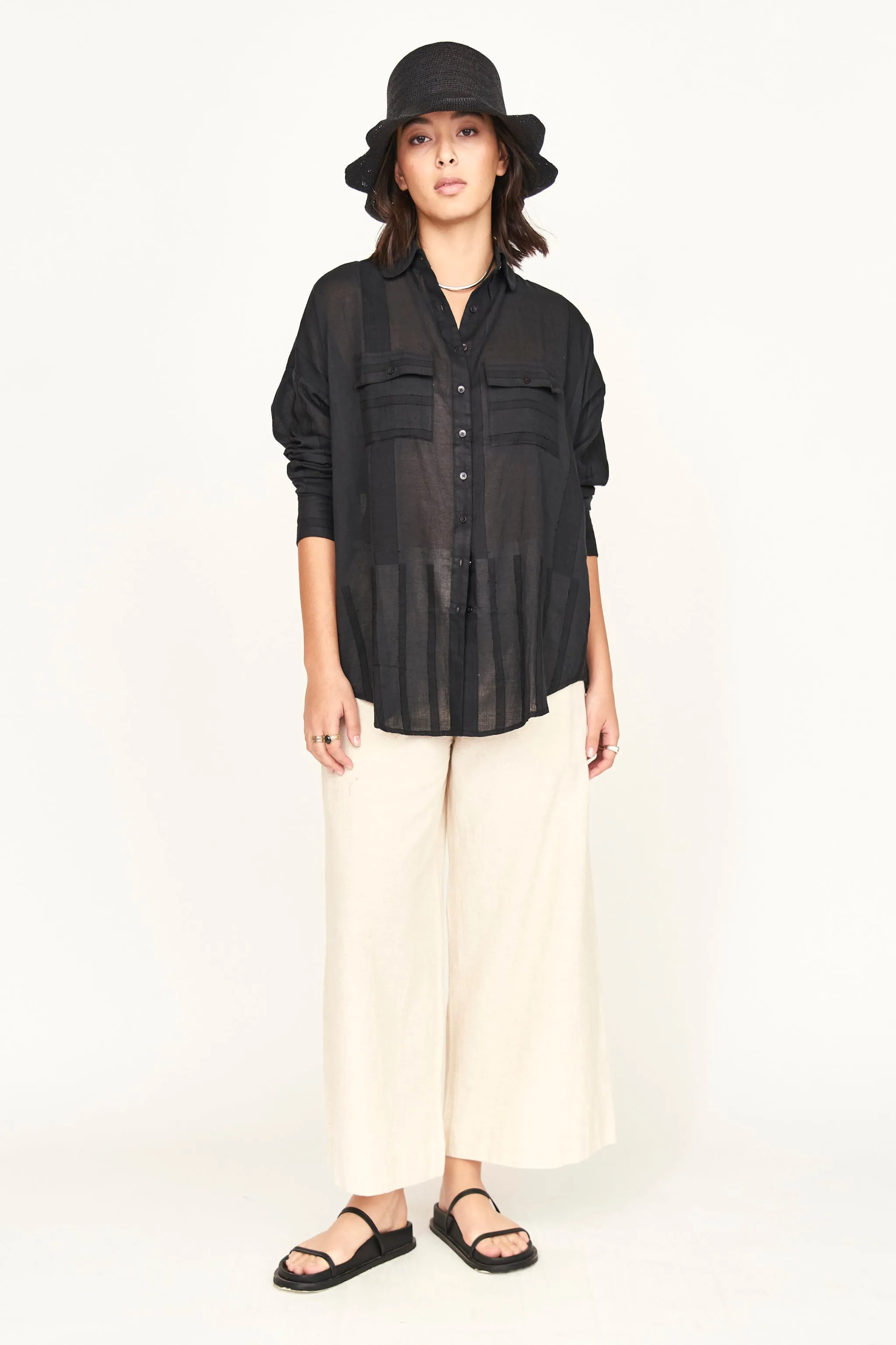 Kyoto Shirt in Black sold by Mirth