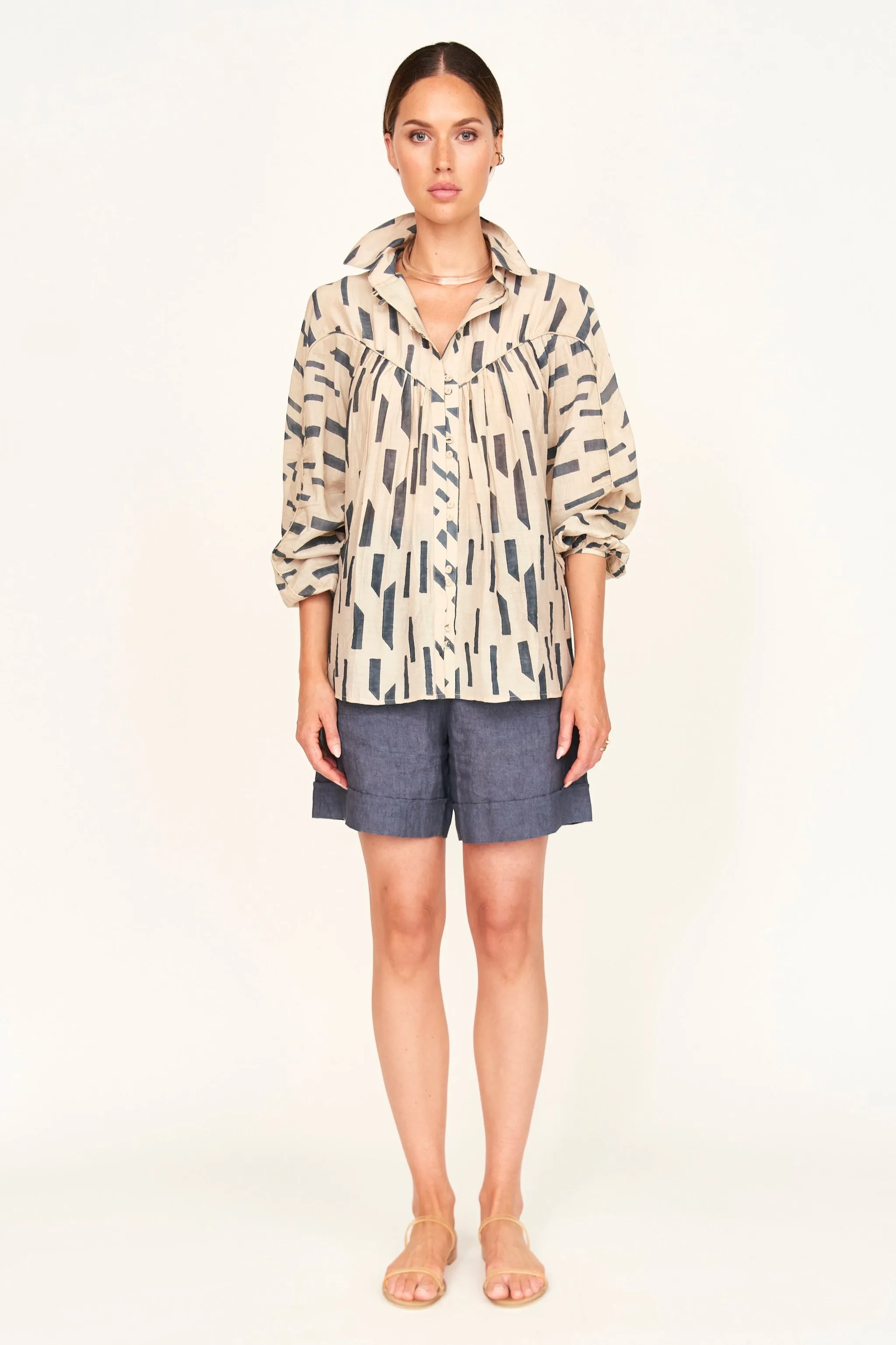 Midland Top in Parchment Rainfall sold by Mirth