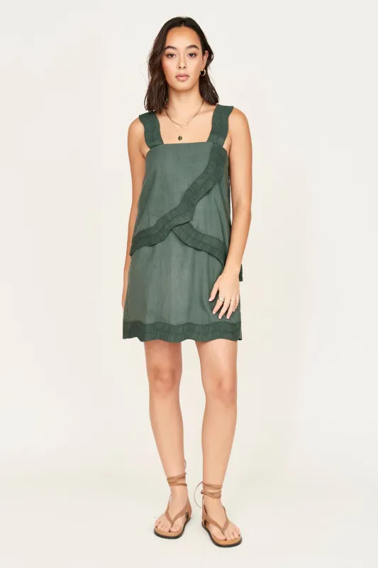 Nicobar Dress in Verde Fossil sold by Mirth