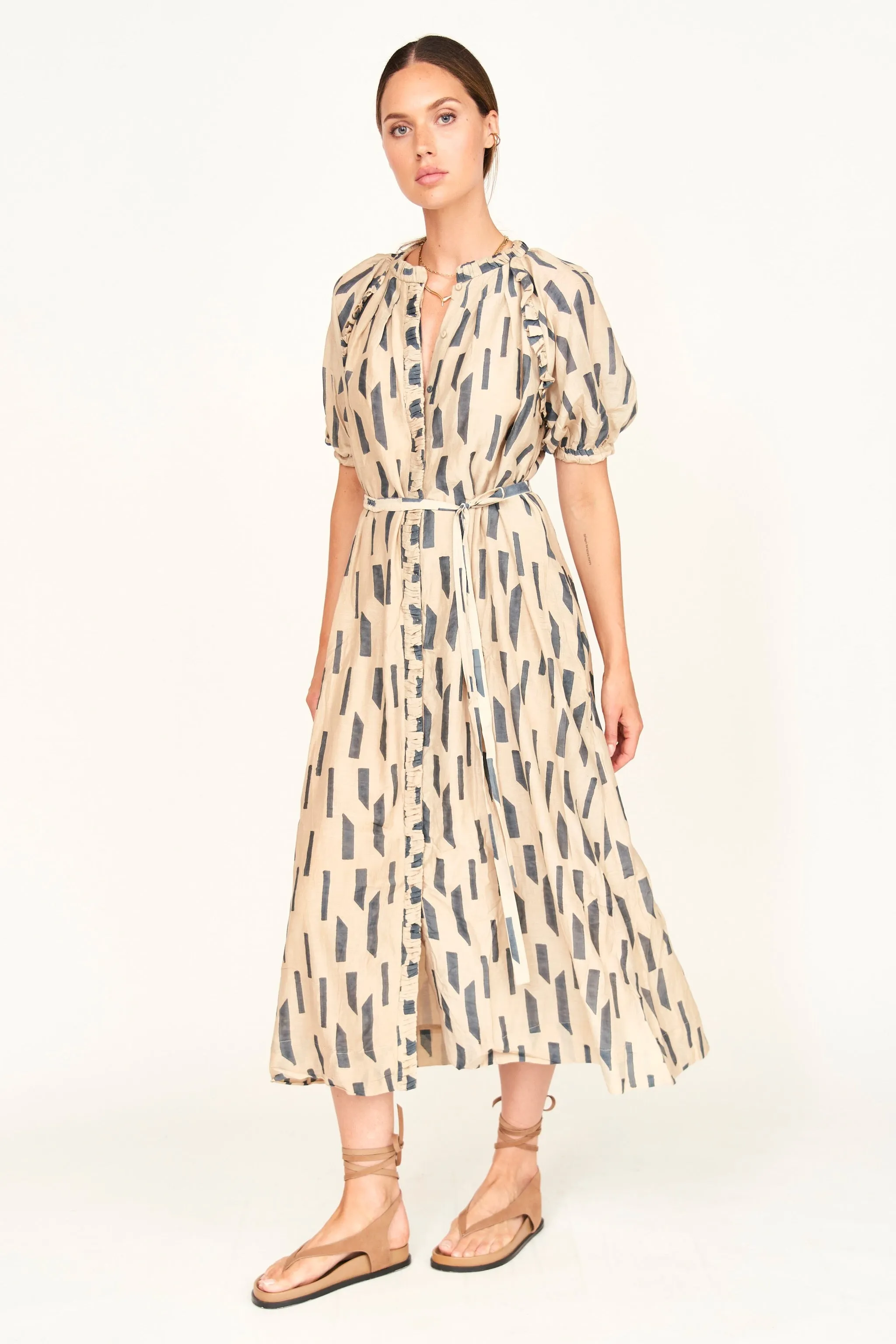 Somerset Dress in Parchment Rainfall sold by Mirth product image thumbnail 4