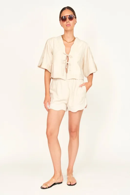 Track Short in Oat Fossil sold by Mirth