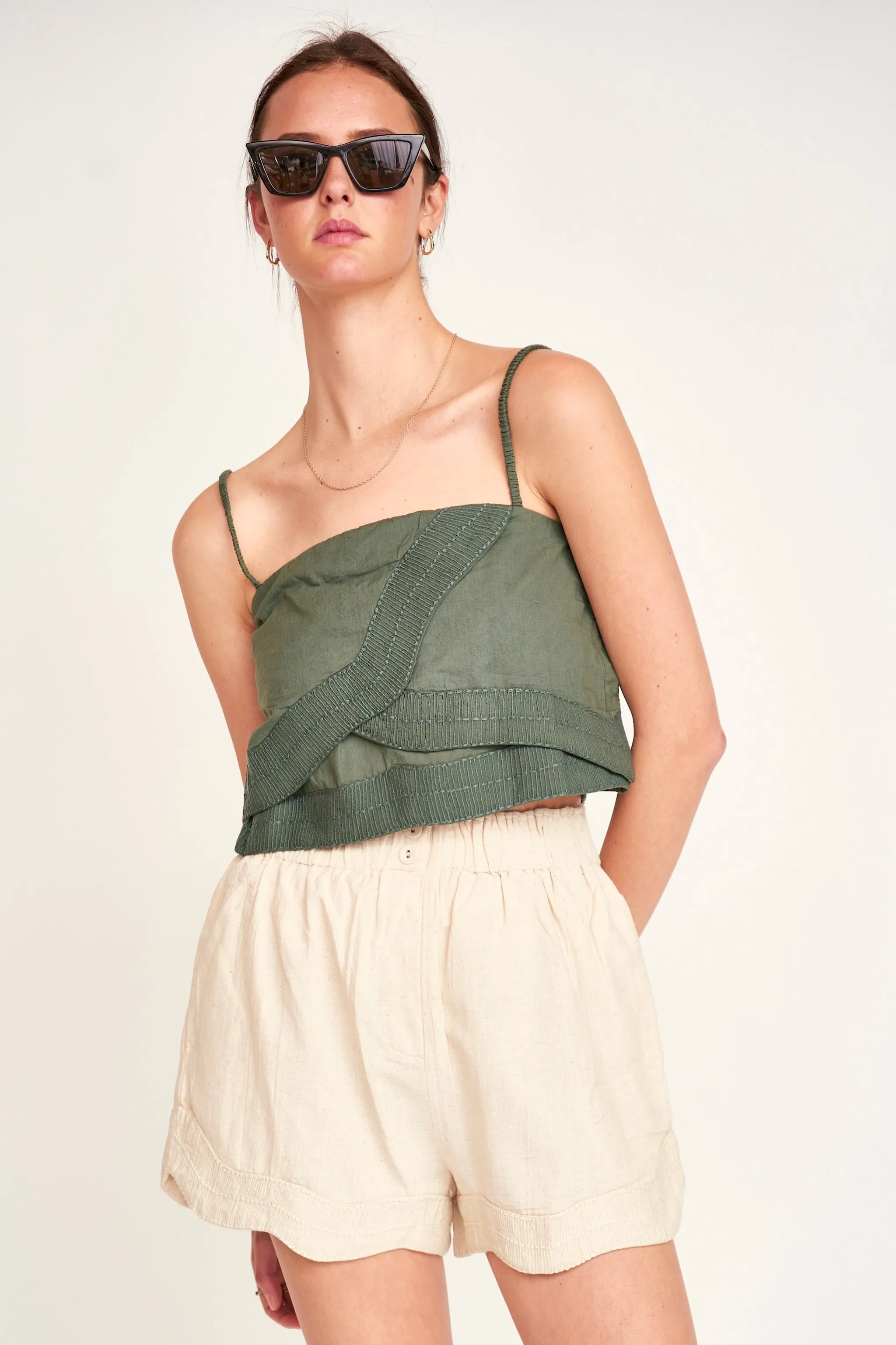 Track Short in Oat Fossil sold by Mirth product image thumbnail 5