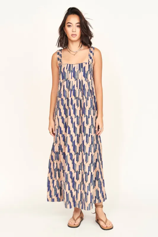 Zuma Dress in Cerulean Rainfall made by Mirth