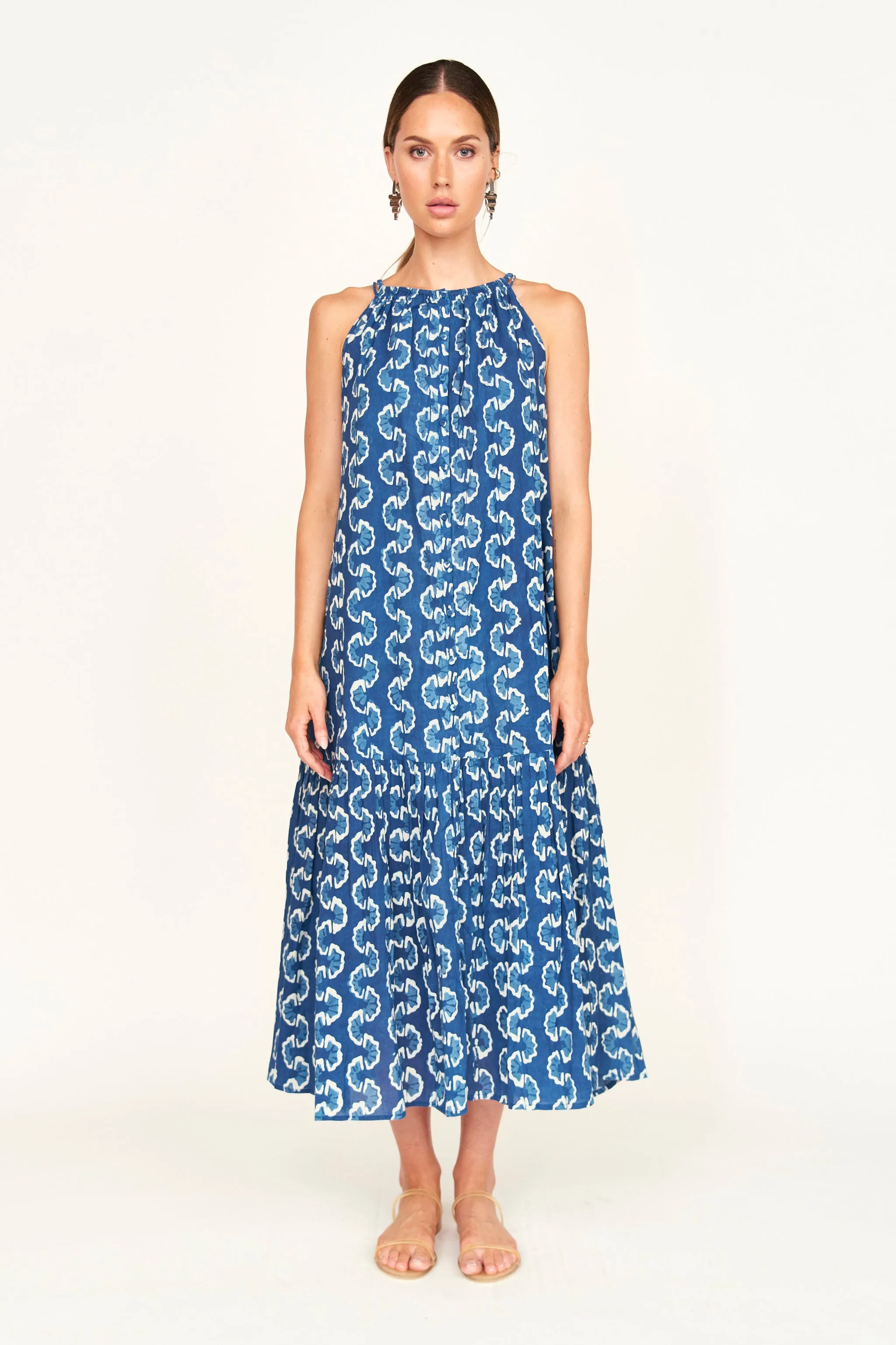Corsica Sundress in Indigo Orchard Road sold by Mirth product image thumbnail 2
