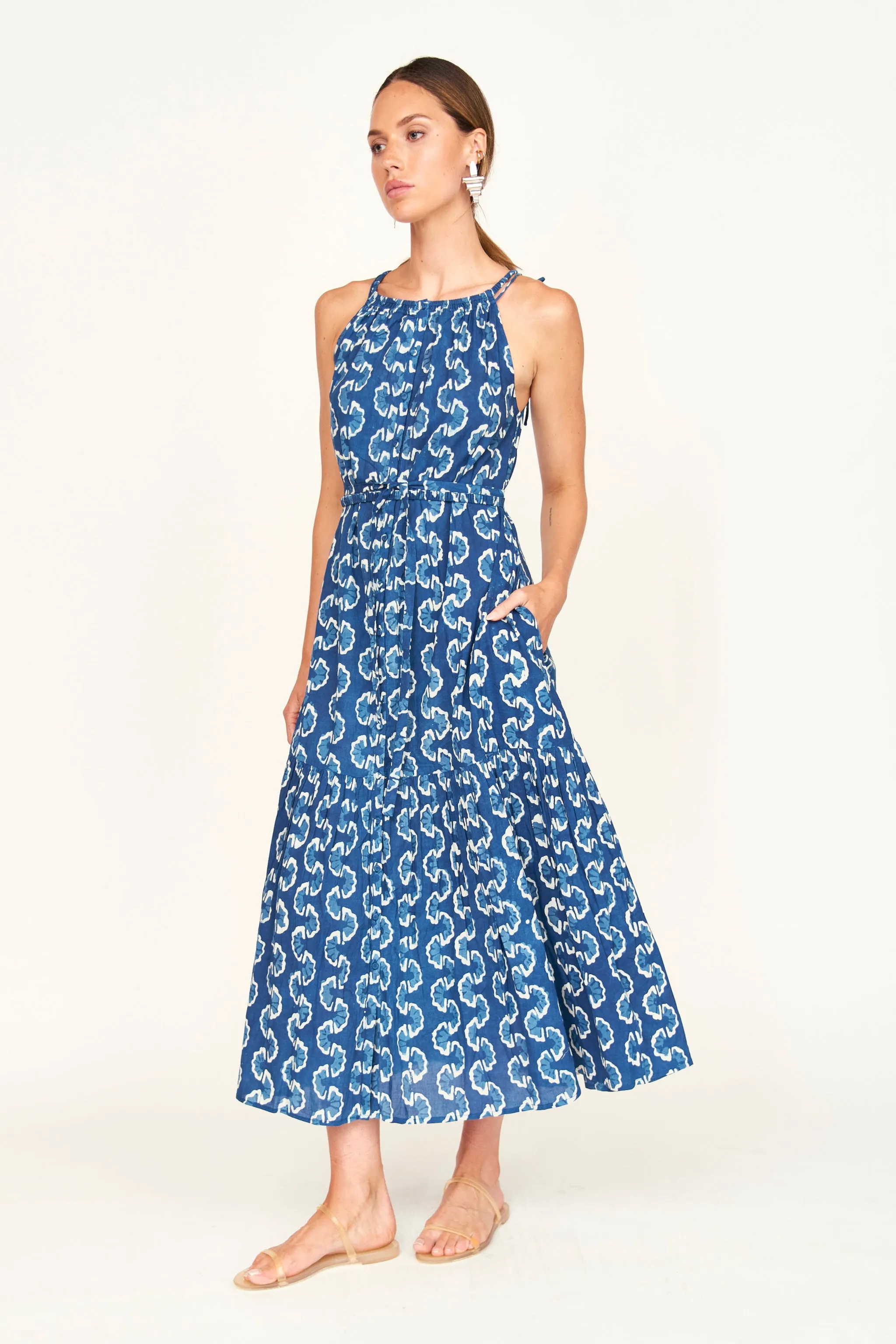 Corsica Sundress in Indigo Orchard Road sold by Mirth product image thumbnail 3