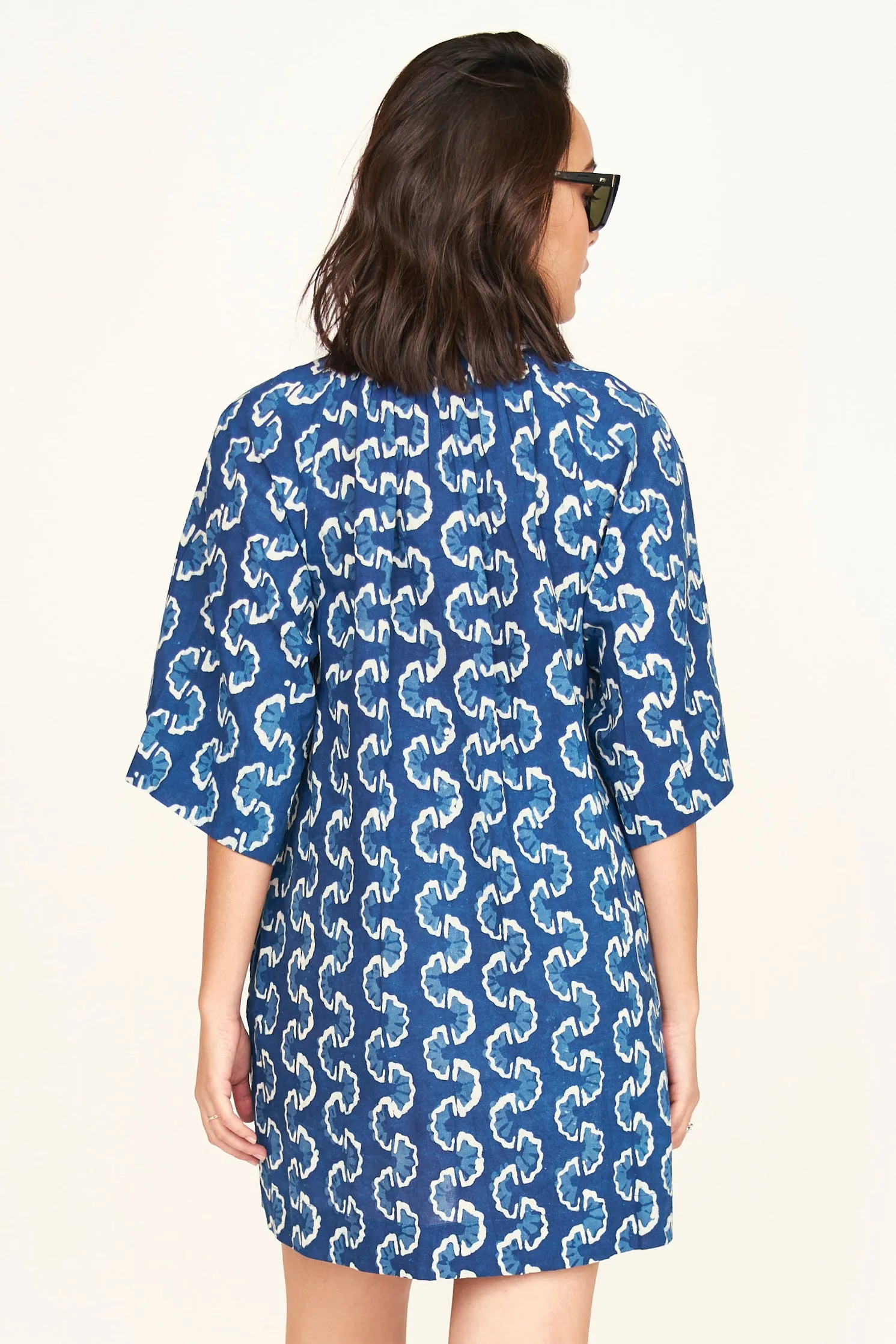 Faro Dress in Indigo Orchard Road sold by Mirth product image thumbnail 4