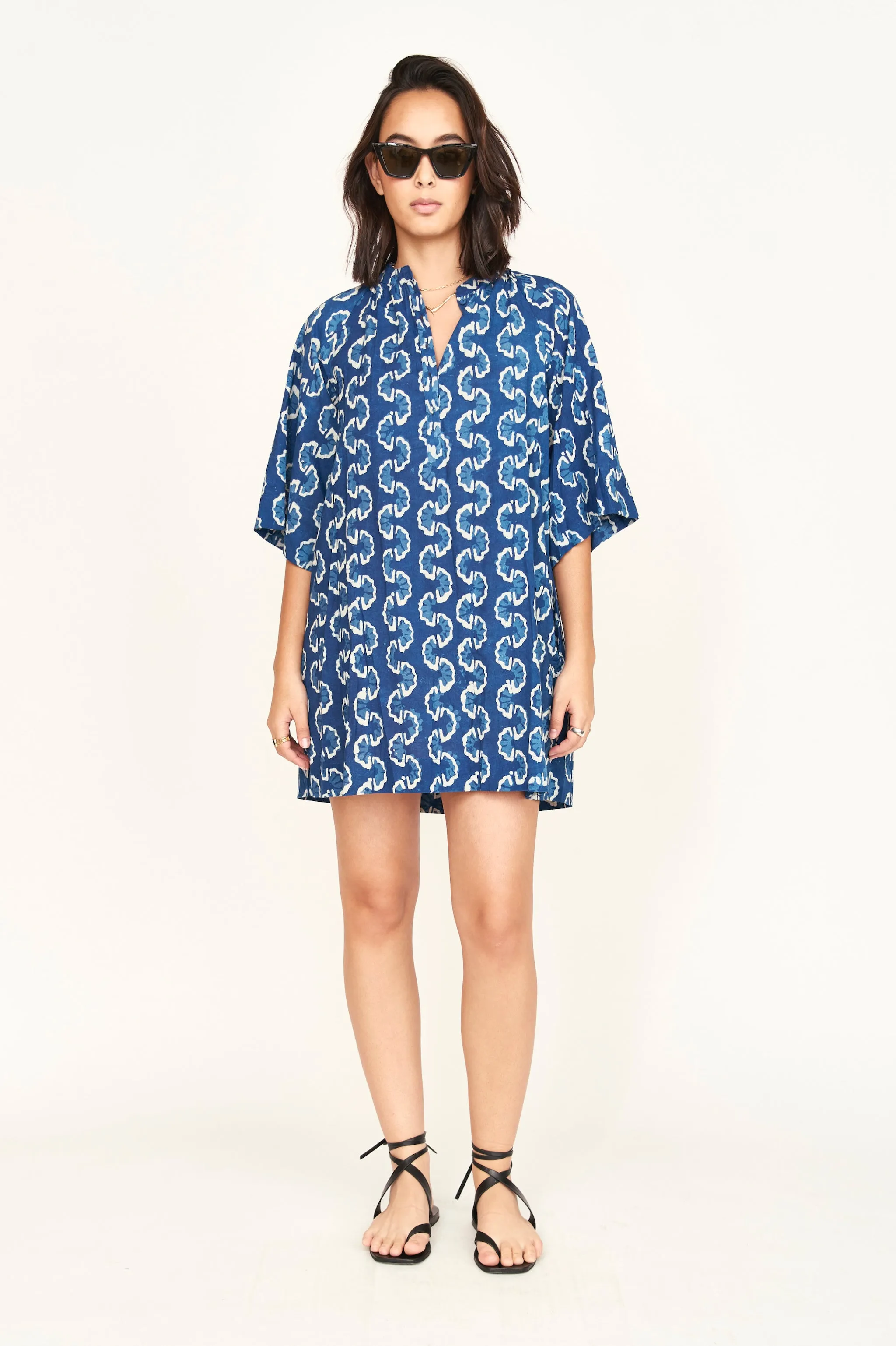 Faro Dress in Indigo Orchard Road sold by Mirth product image thumbnail 5
