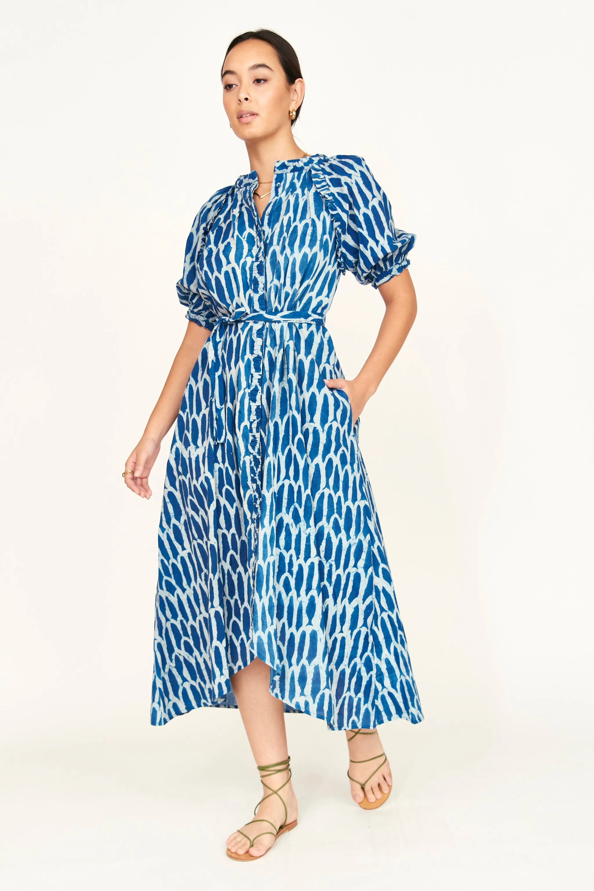 Somerset Dress in Indigo Bluefish sold by Mirth