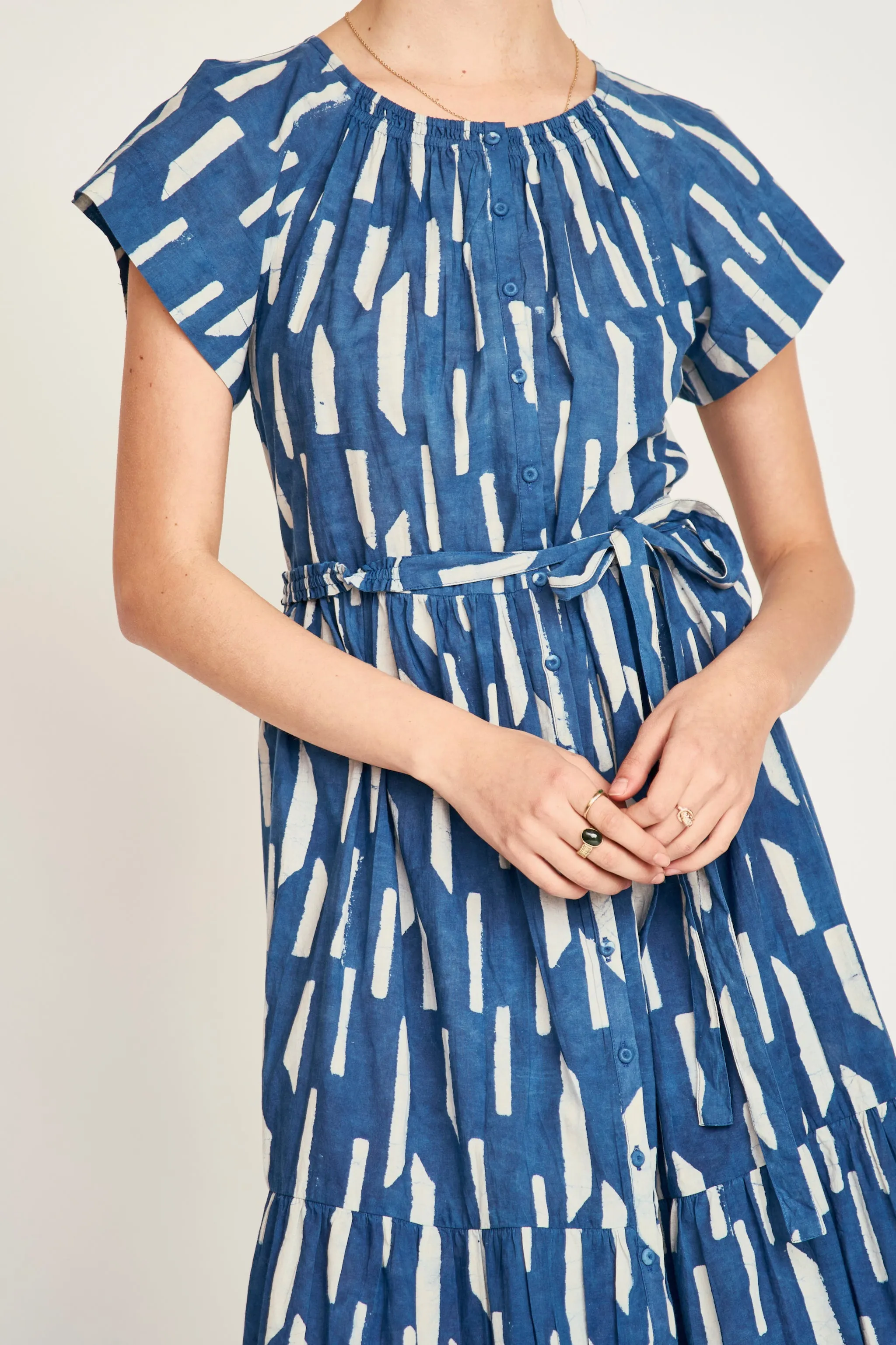 Vienna Maxi Dress in Indigo Rainfall sold by Mirth product image thumbnail 2