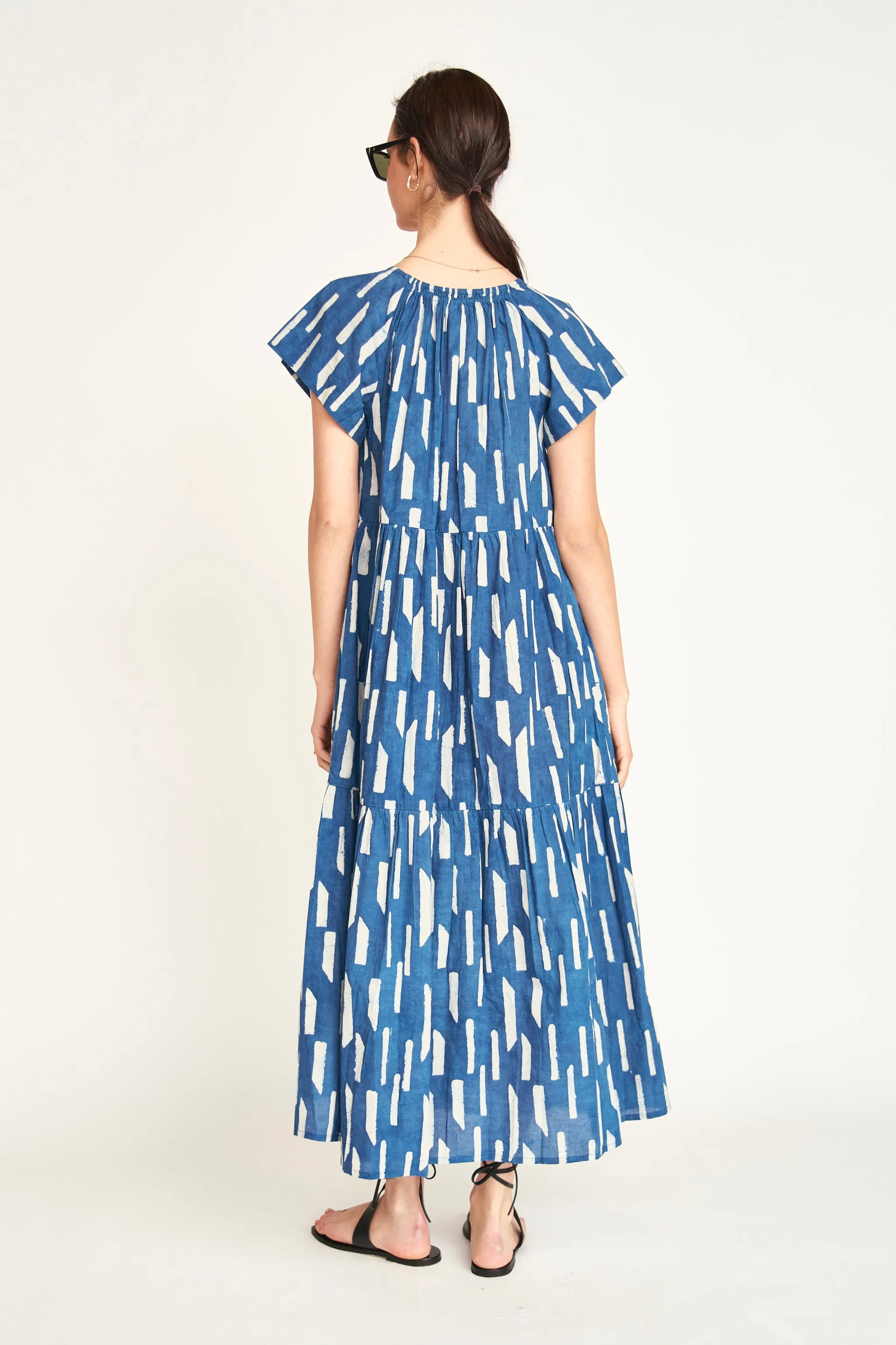 Vienna Maxi Dress in Indigo Rainfall sold by Mirth product image thumbnail 4