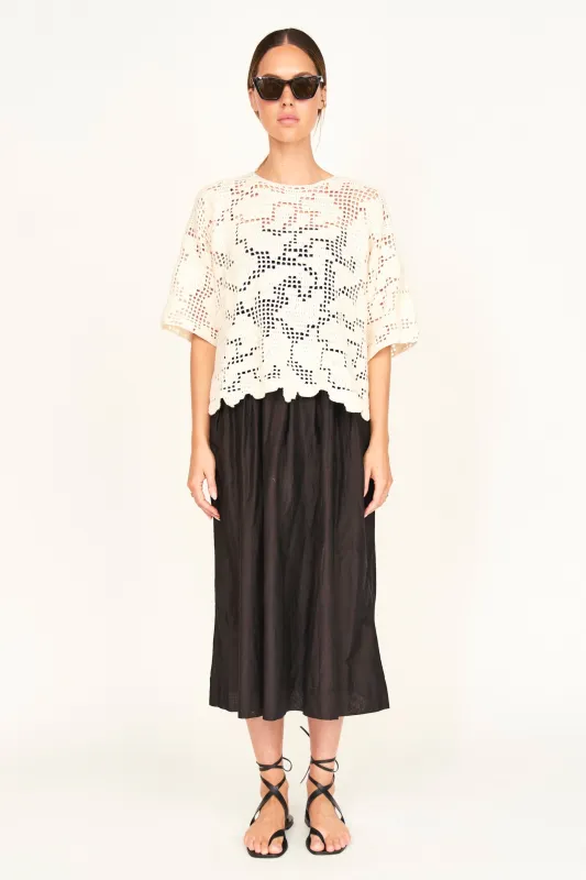 Fez Crochet Top in Natural sold by Mirth