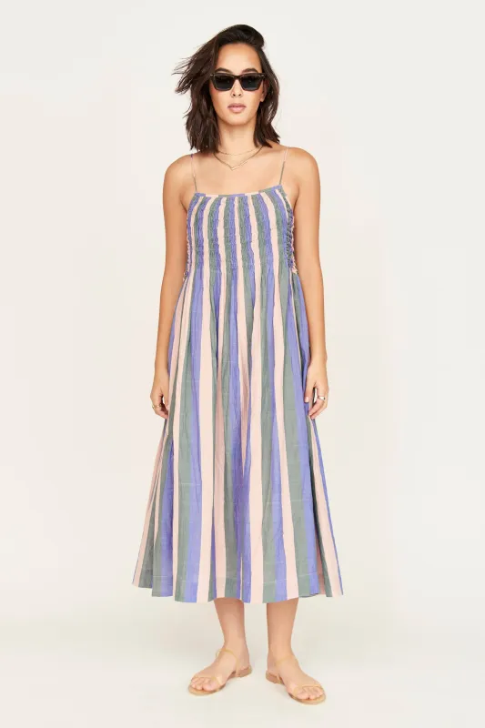 Janeiro Dress in Carnival Stripe sold by Mirth