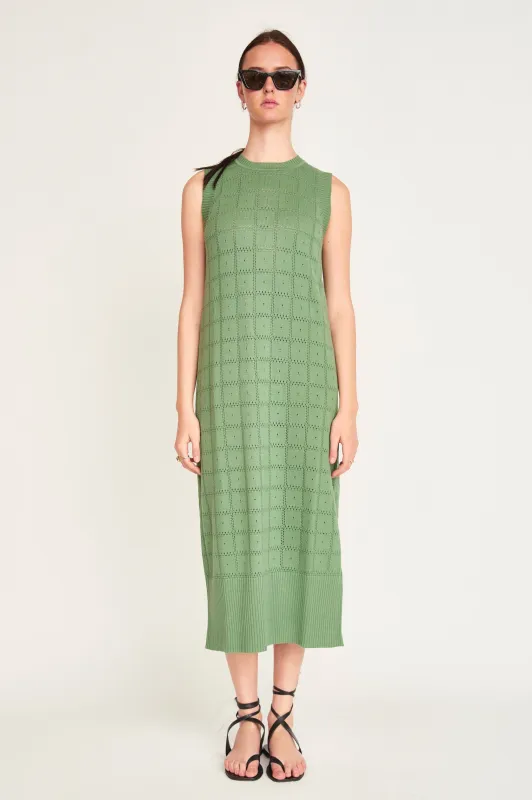 Kona Pointelle Knit Dress in Mint sold by Mirth