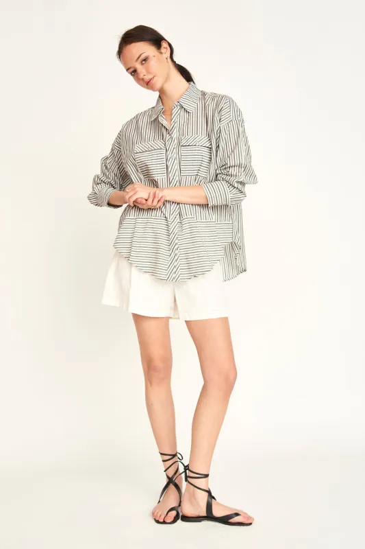 Kyoto Shirt in Dune Stripe sold by Mirth