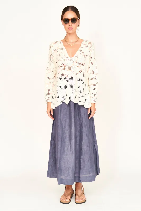 Marion Skirt in Pond sold by Mirth