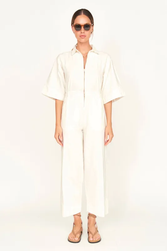 Terlingua Jumpsuit in Salt sold by Mirth