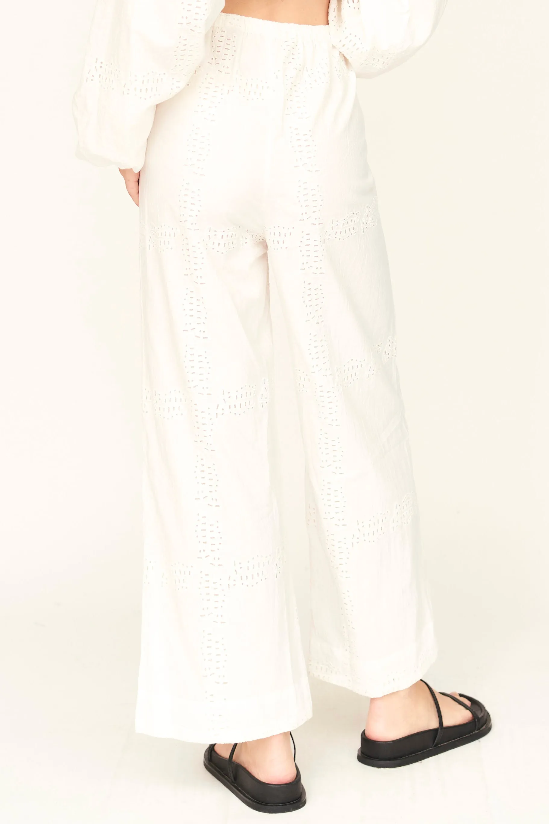 Baden Pant in White Marine Eyelet sold by Mirth product image thumbnail 2