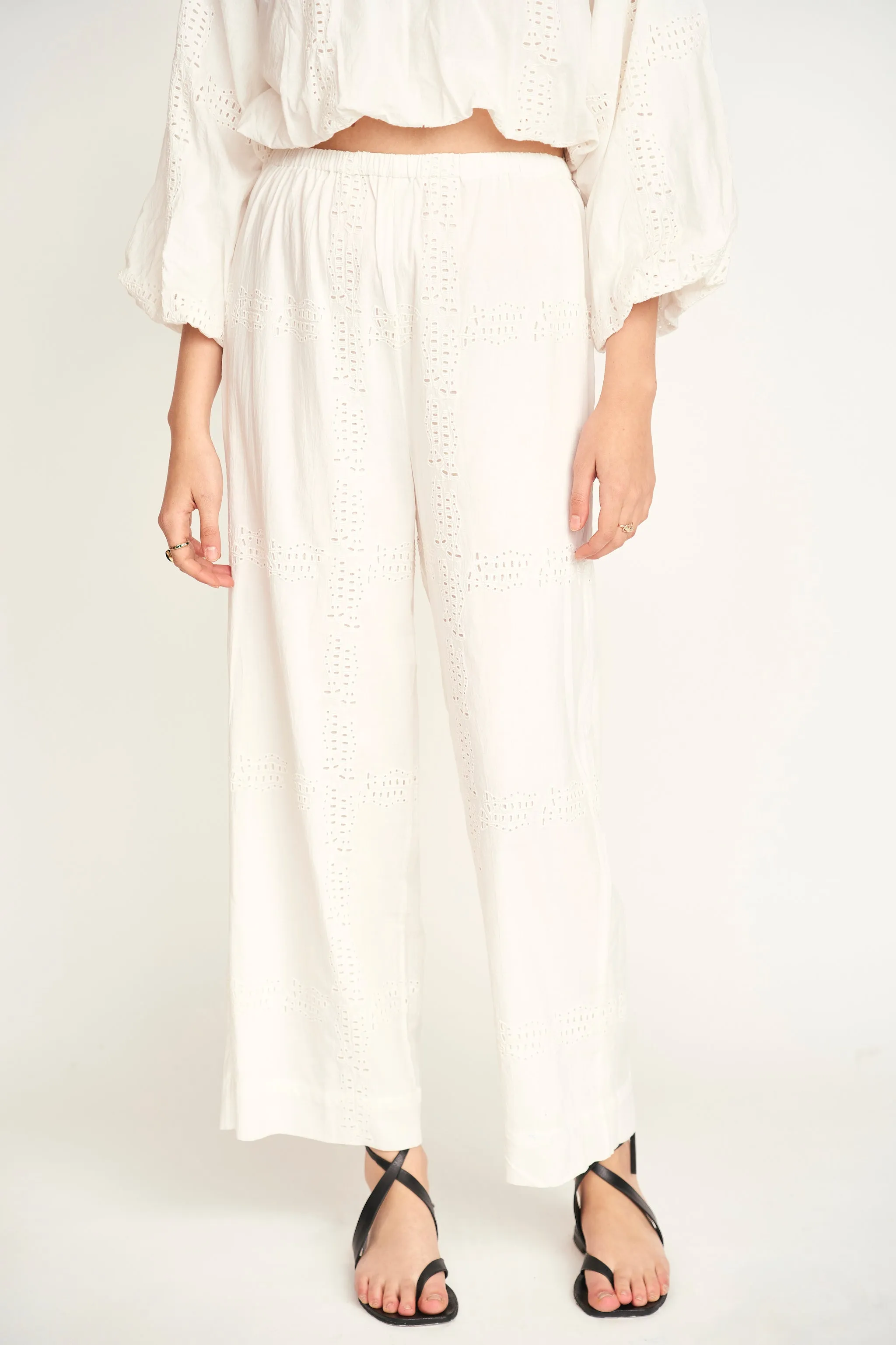Baden Pant in White Marine Eyelet sold by Mirth product image thumbnail 5