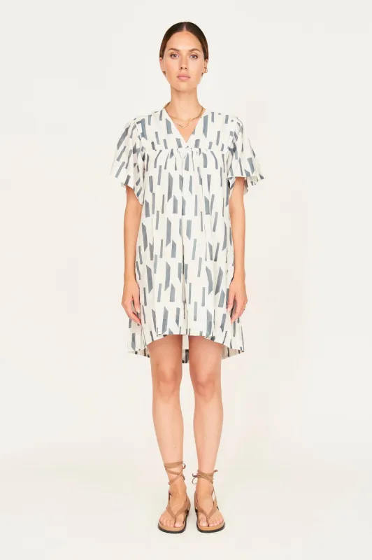 Belem Dress in White Rainfall sold by Mirth