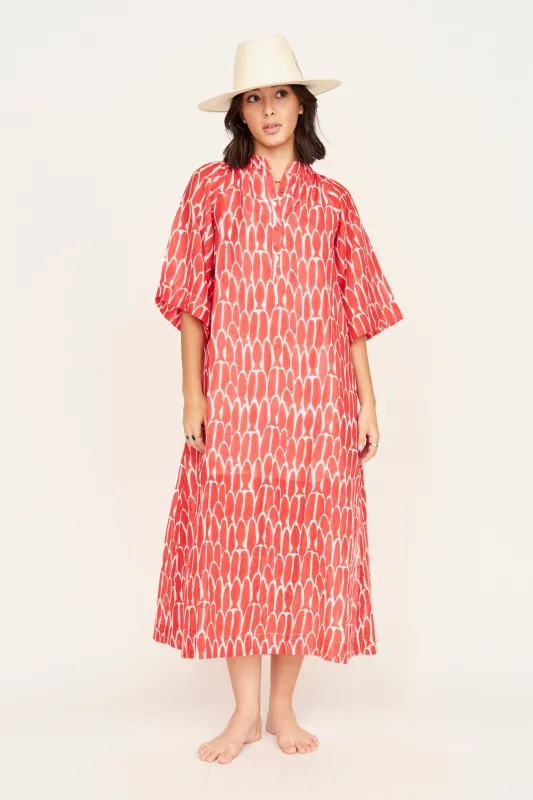 Faro Caftan in Redfish sold by Mirth