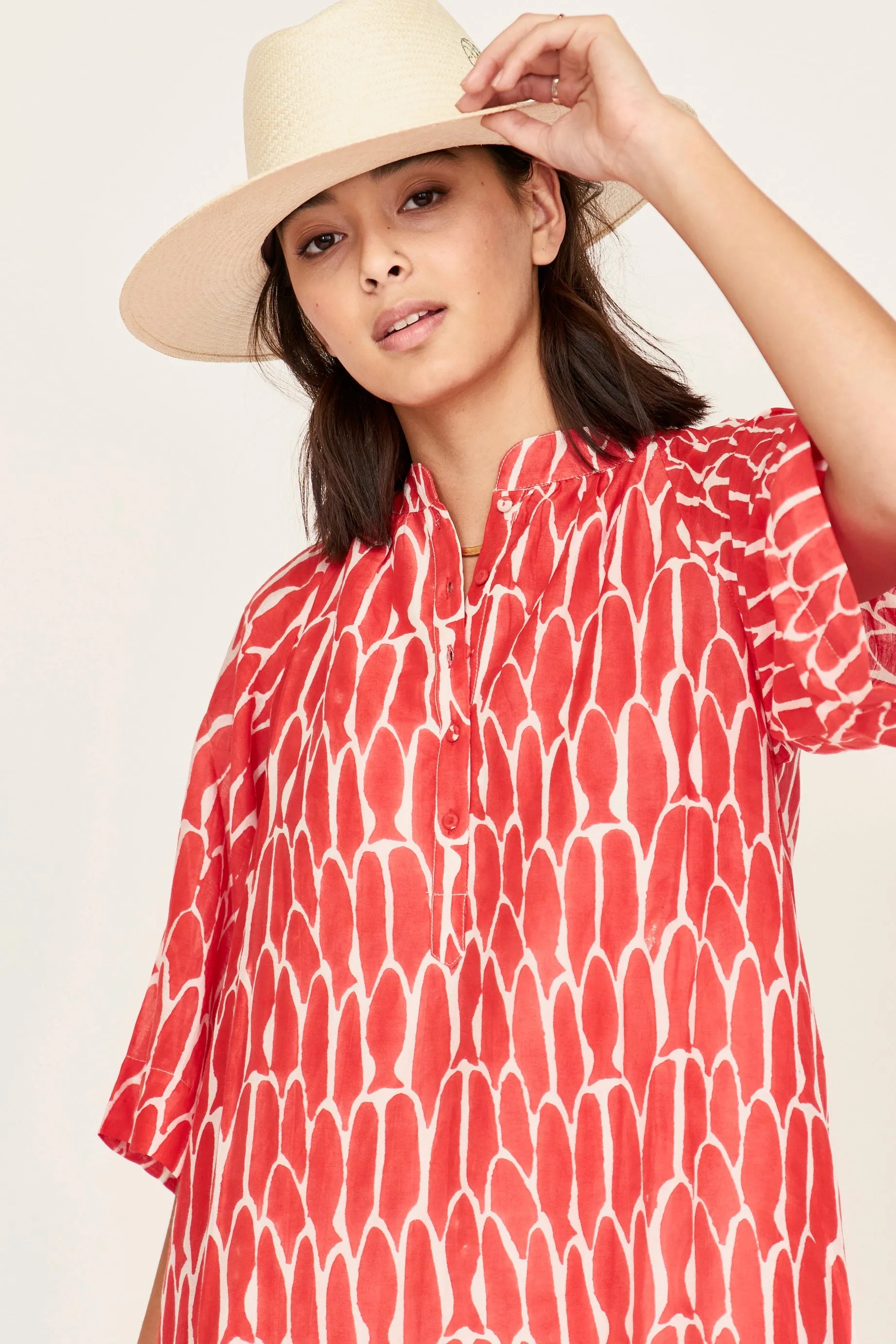 Faro Caftan in Redfish sold by Mirth product image thumbnail 2